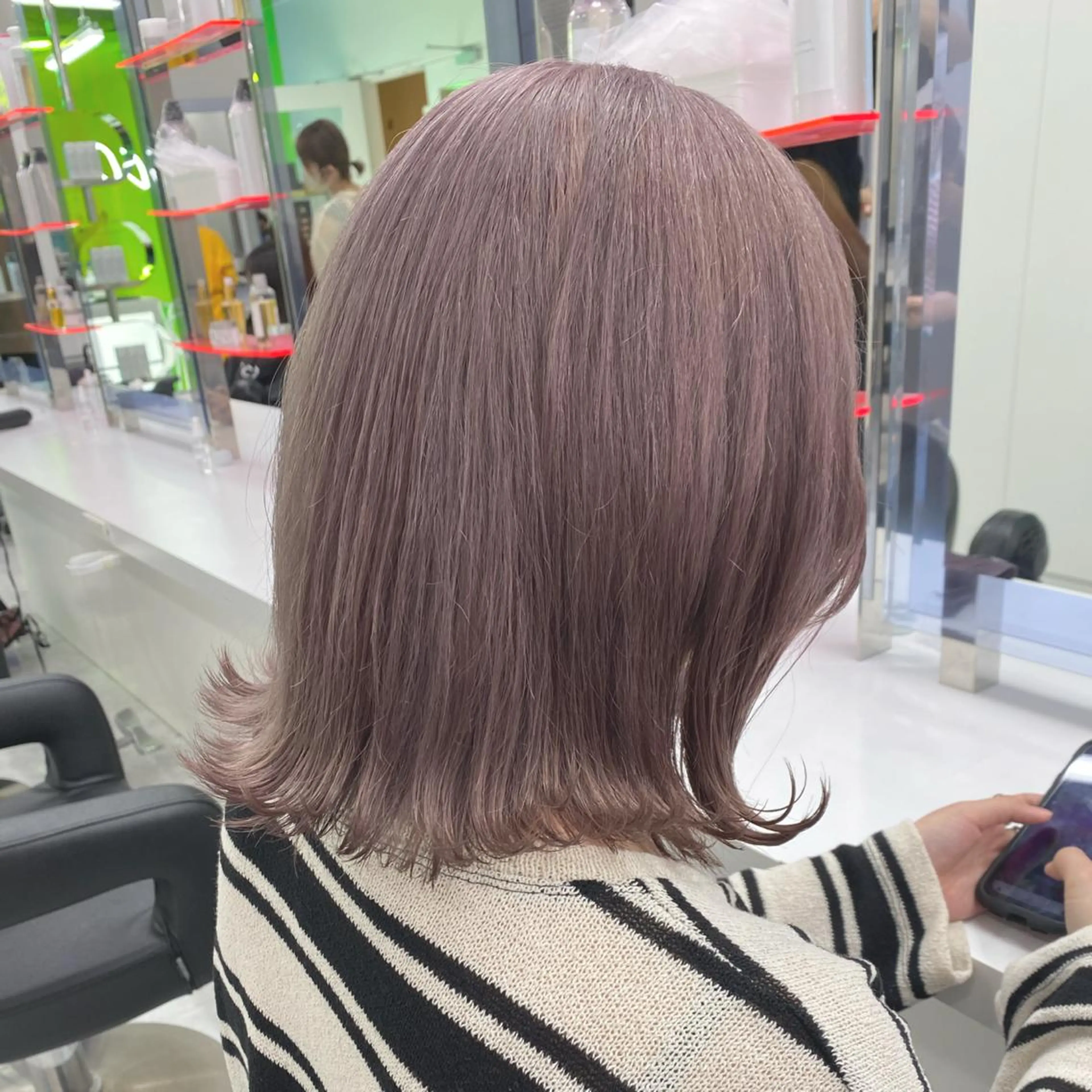 ミディアム カラー 韓国カット/ パーマ/KOTAのヘアスタイル