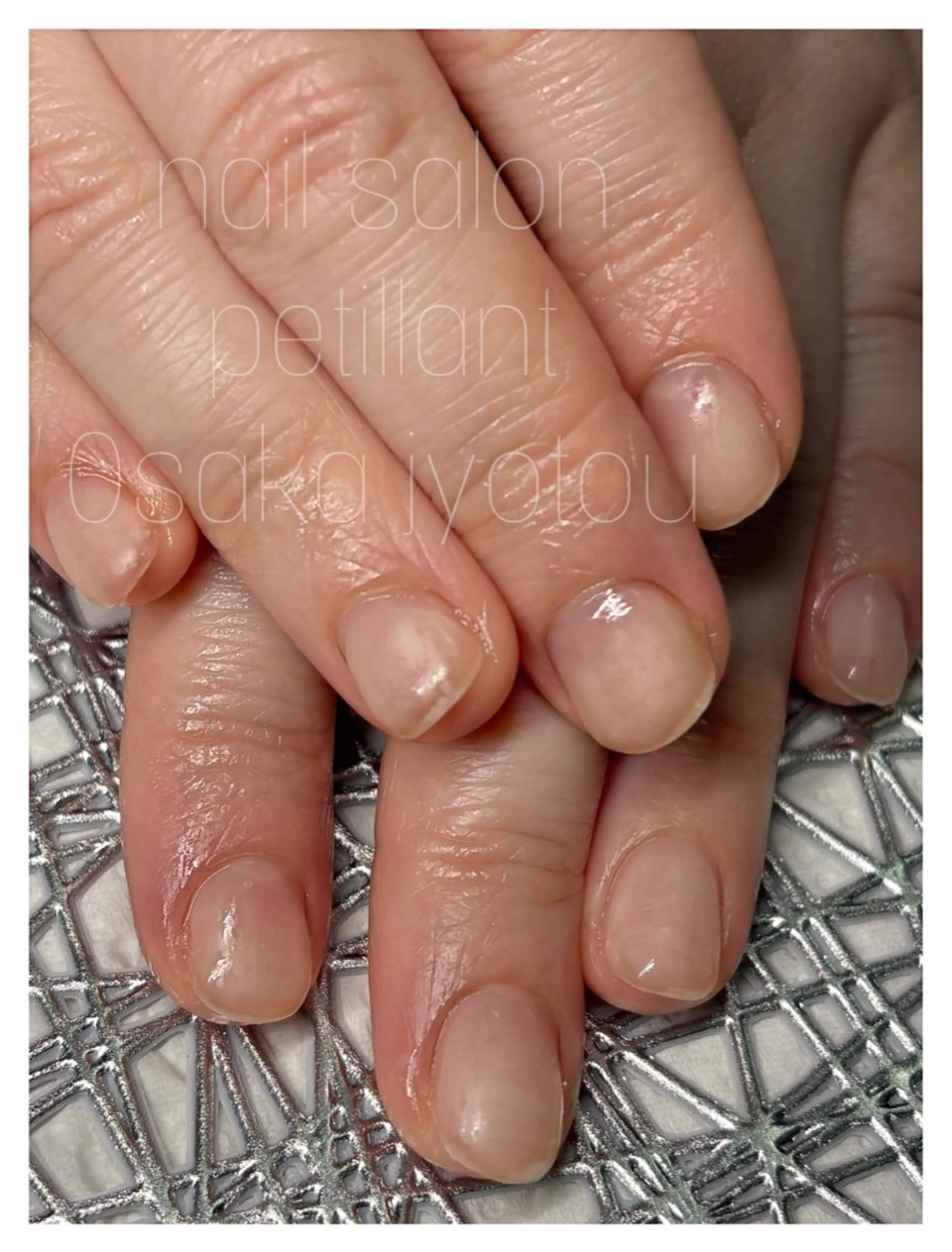 ネイル クリアネイル ジェルネイル ハンドネイル ハンドケア nail salon petillantのネイルデザイン