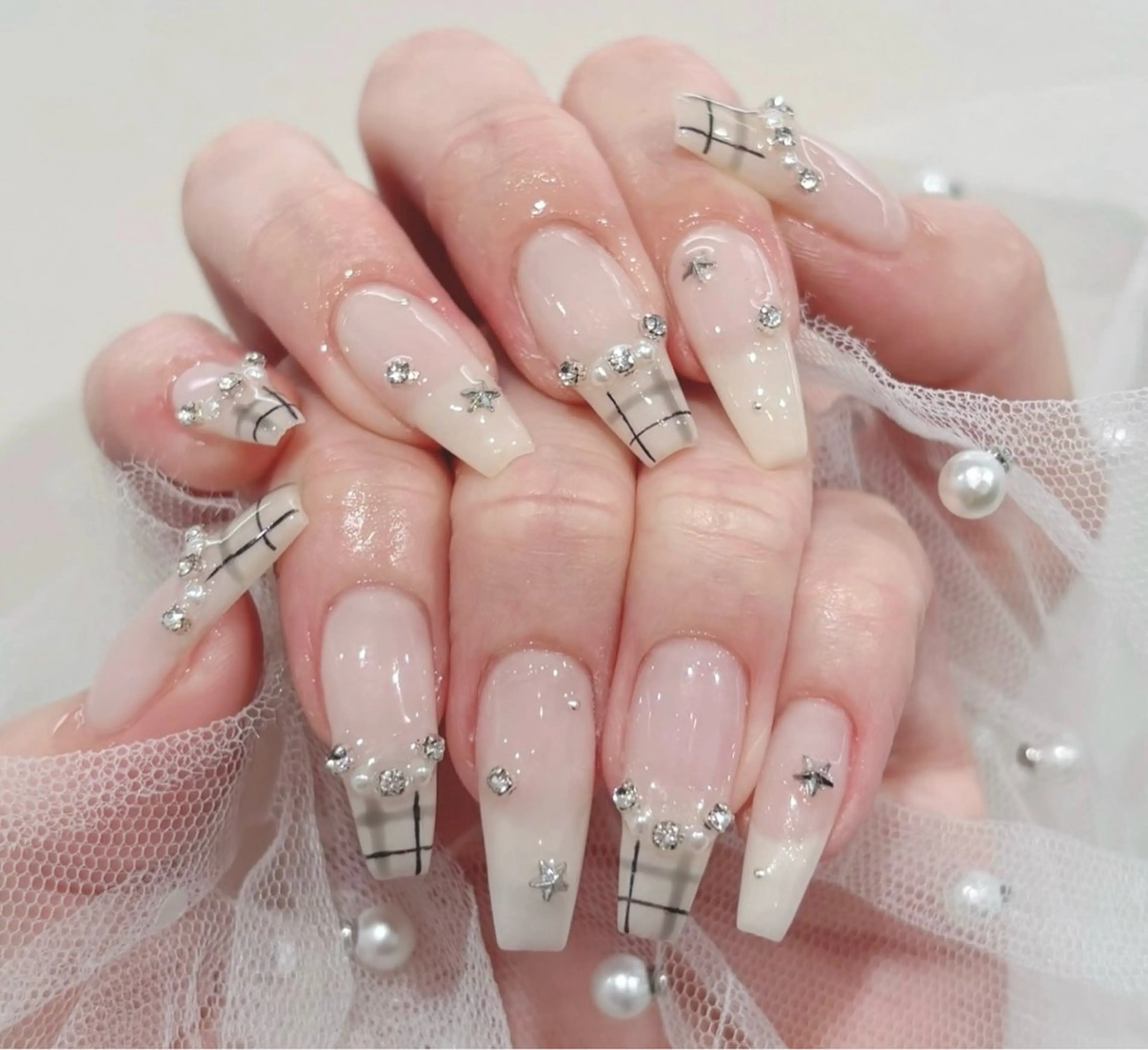 ネイル 韓国ネイル 持ち込み ニュアンスネイル ネイルチップ ハンドネイル TABI ANA.CHUOのネイルデザイン