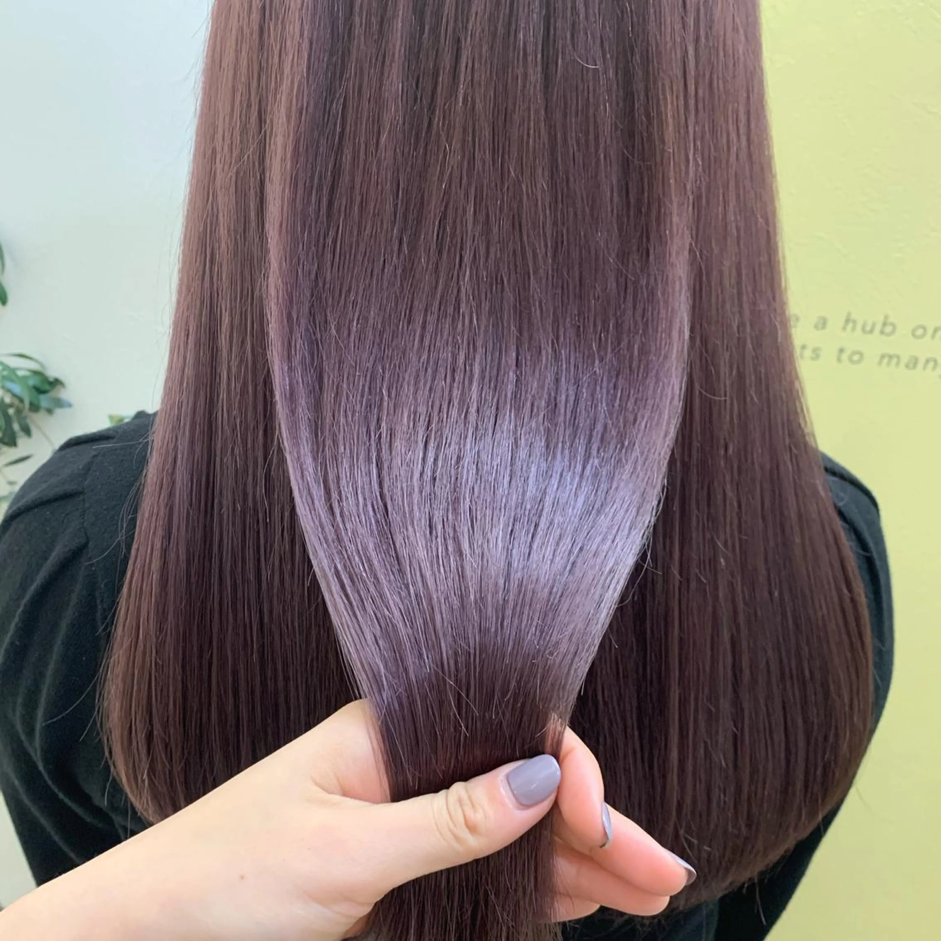 ロング カラー ブリーチ ラベンダーカラー ラベンダーピンク ピンクカラー カット ヘアカラー トリートメント hub hair レイヤー/透明感のヘアスタイル