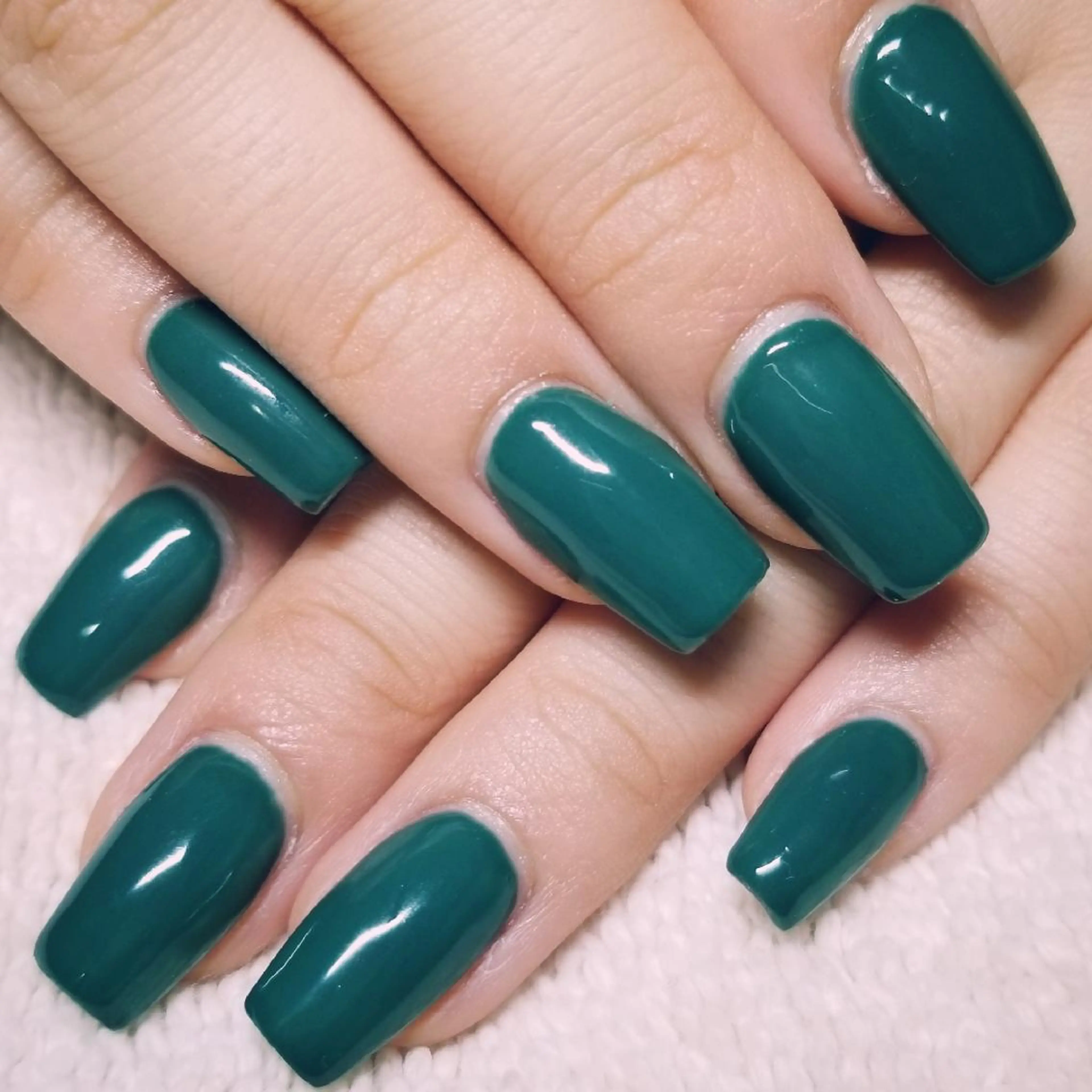 ネイル グリーン ワンカラーネイル ハンドネイル よしだ ひろきのネイルデザイン