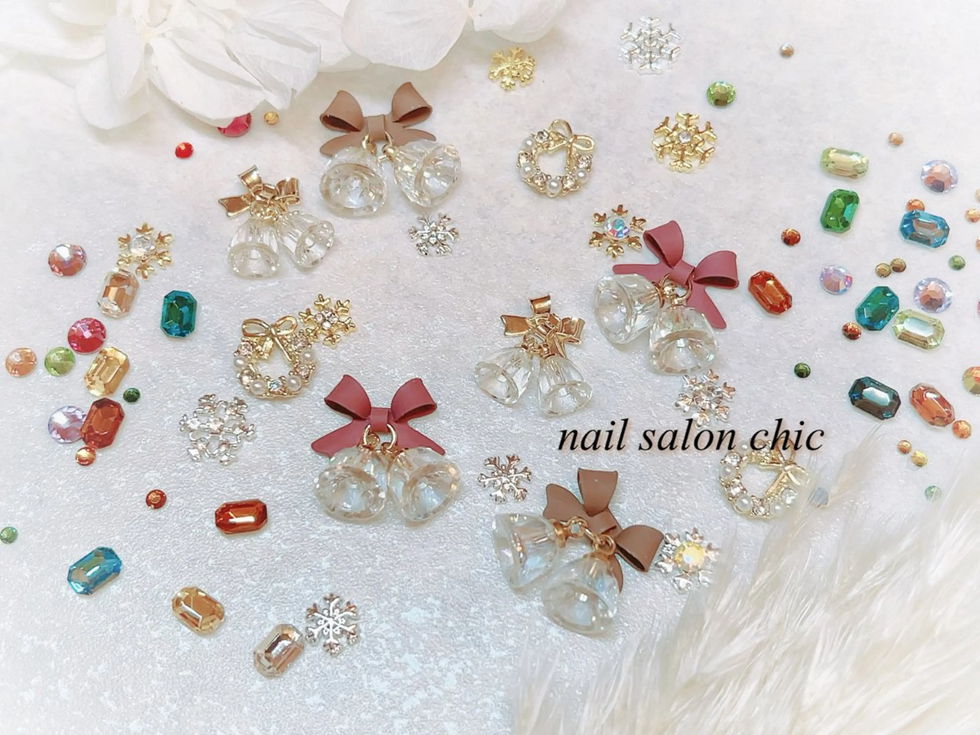 ネイル ワンカラーネイル 冬ネイル クリスマス nail salon chicのネイルデザイン
