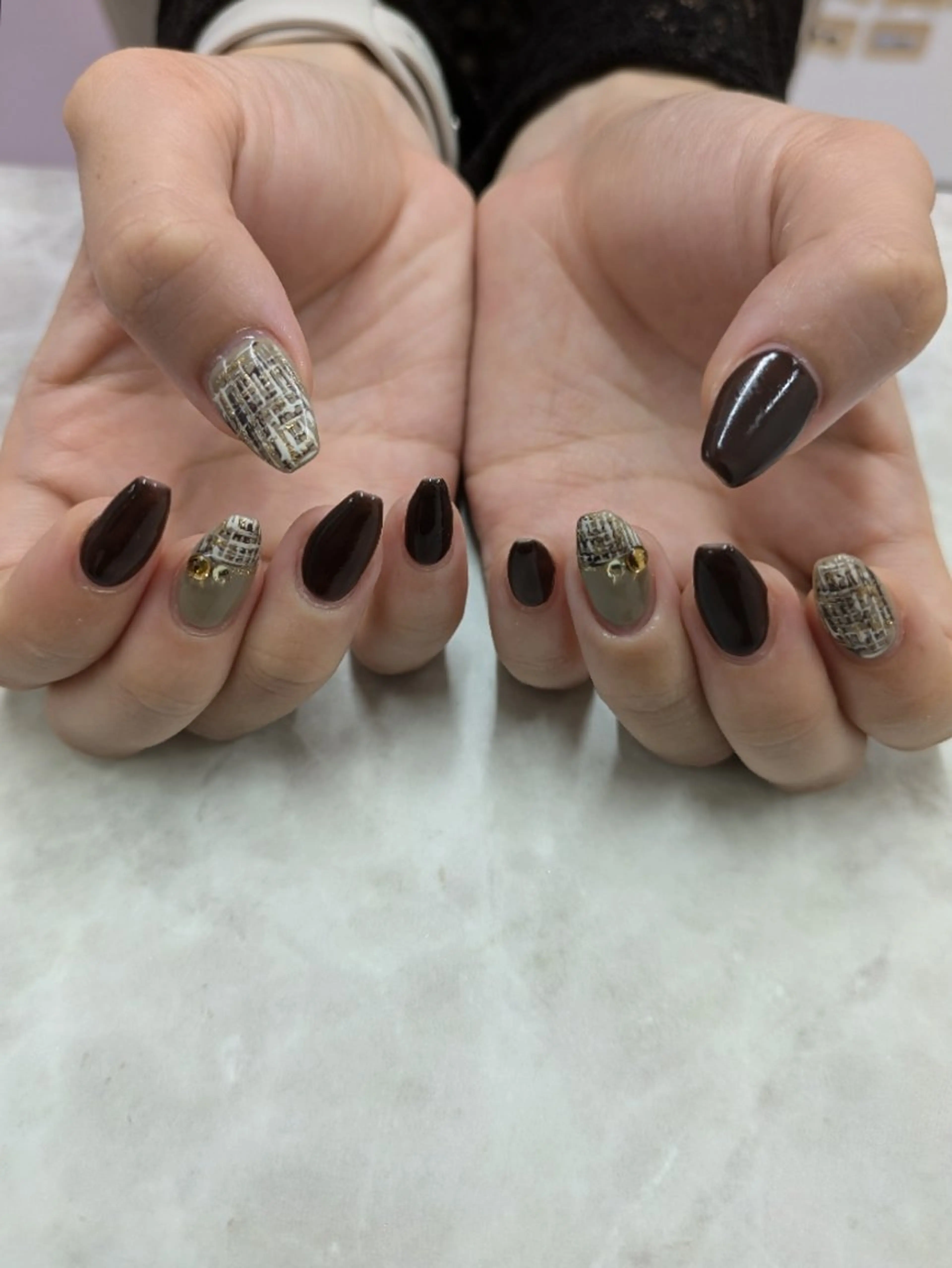 ネイル Risa. h❤︎︎ ˊ˗のネイルデザイン