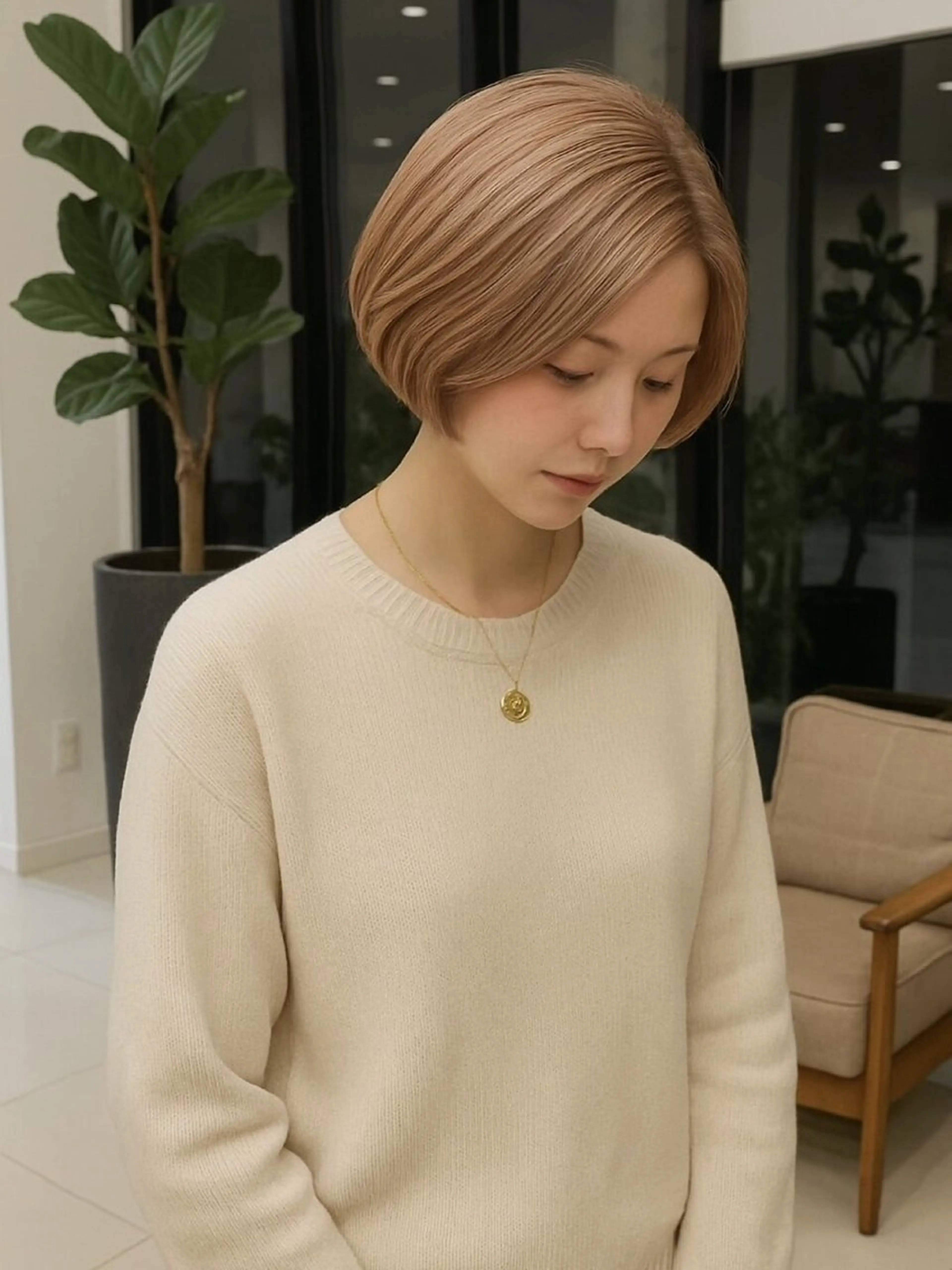 ショート ヘアカラー トリートメント EARTH川越/オー ナー/阿部建のヘアスタイル