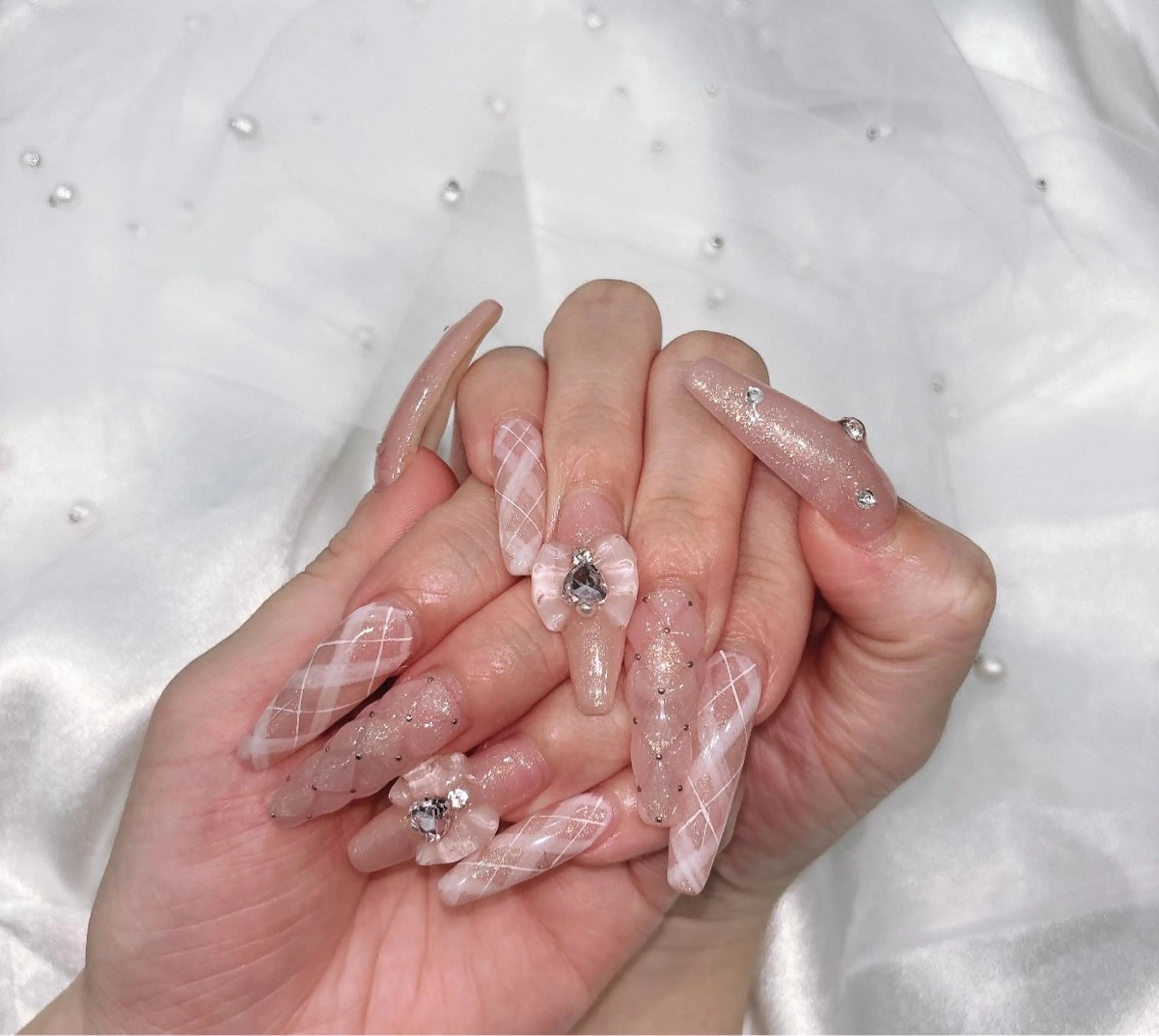 ネイル ロングネイル 門真市ネイルサロン♡ KUMI.HANAのネイルデザイン