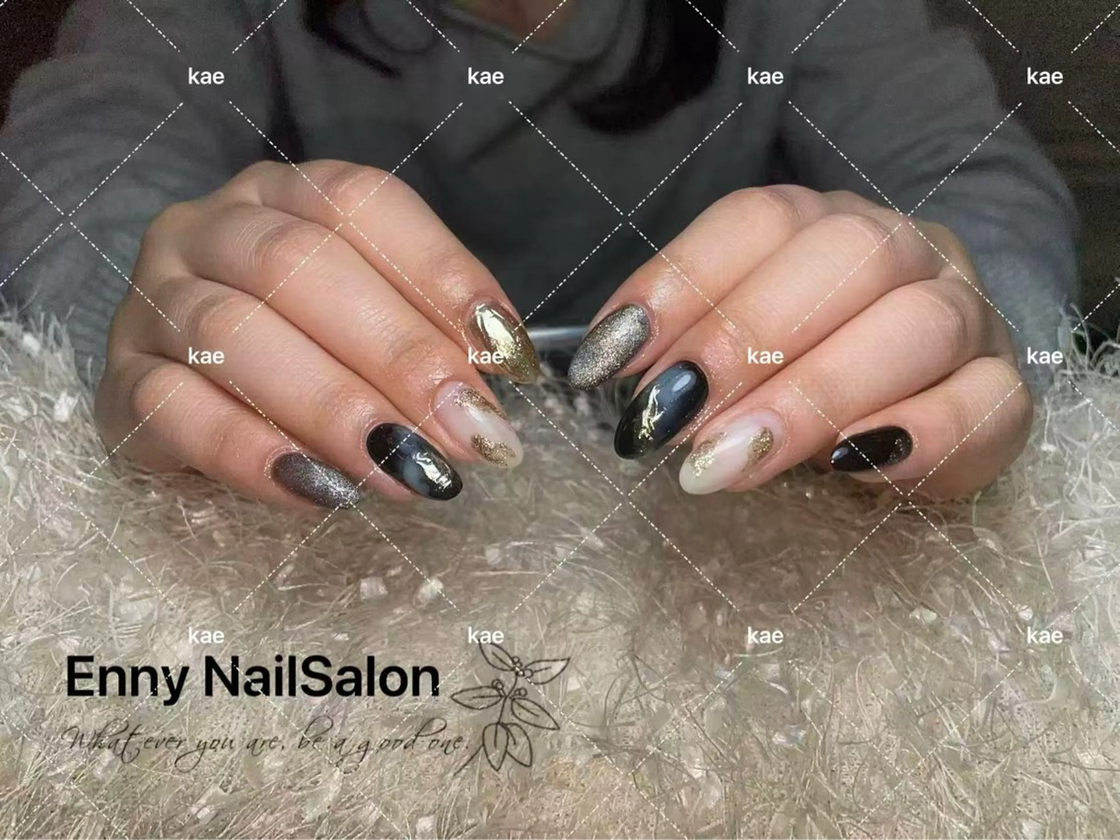 ネイル チークネイル フットネイル フレンチネイル ジェルネイル ガラスフレンチ ハンドネイル Enny nail salonのネイルデザイン