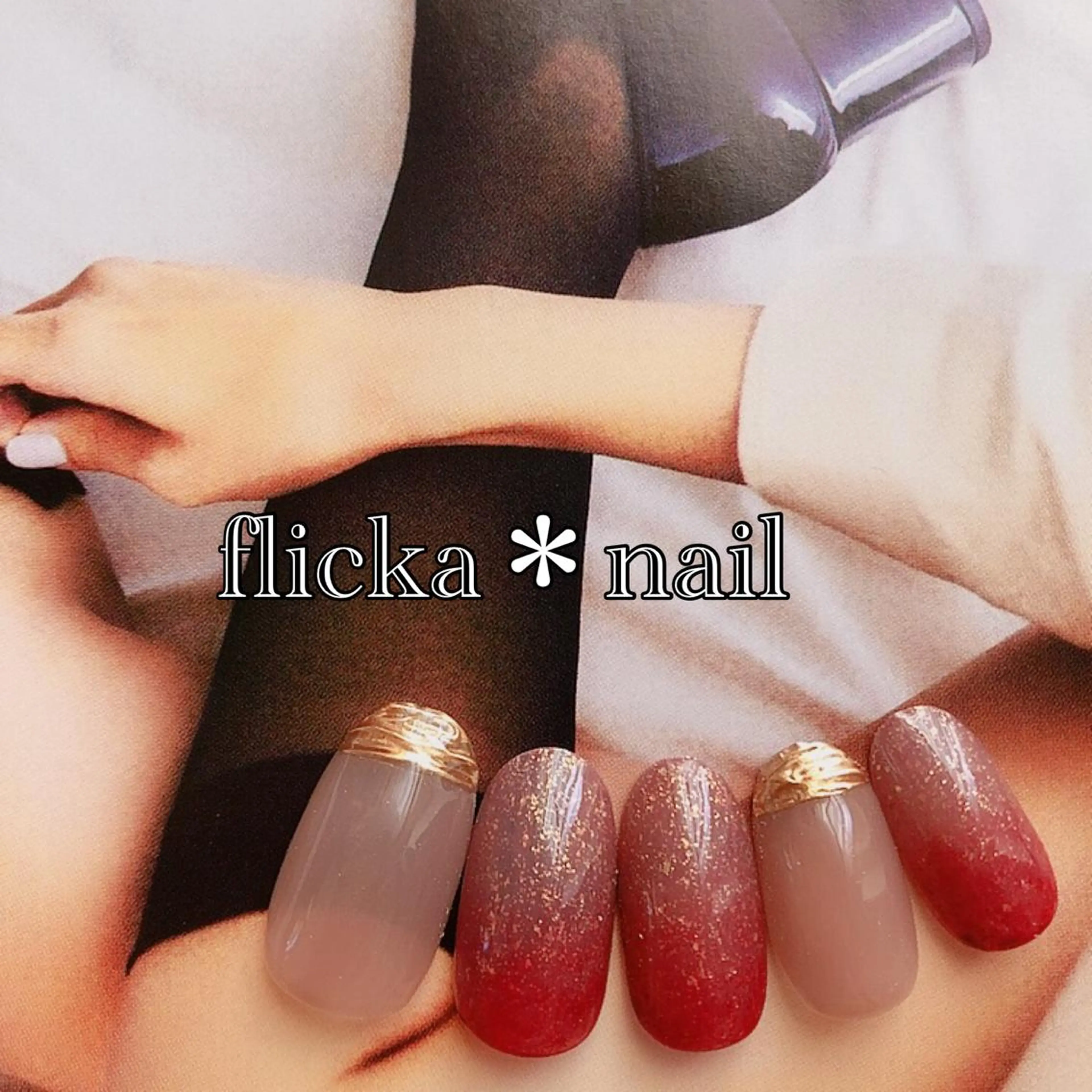 持ち込みデザインネイル＋オフの写真