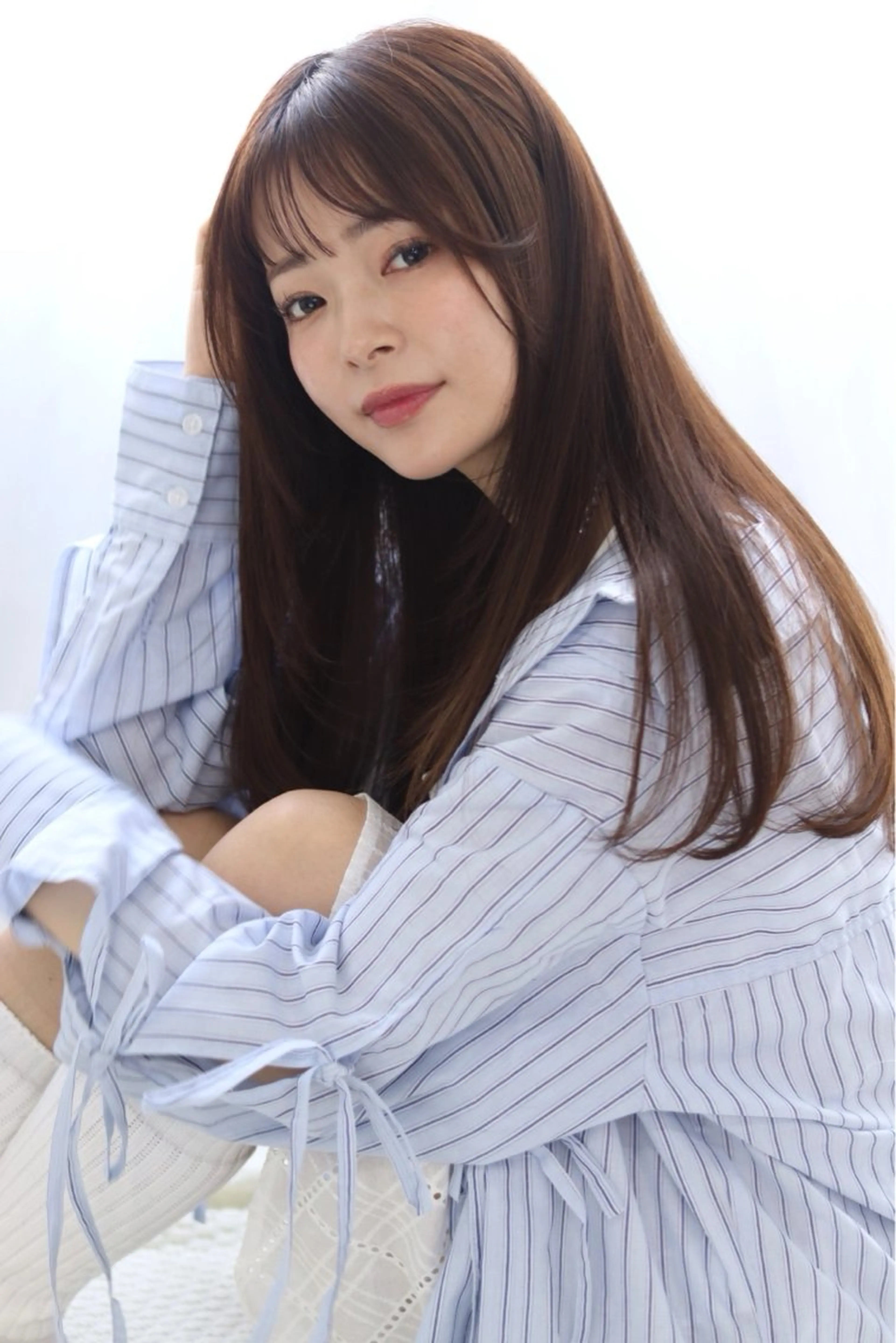 ロング 加藤 優花のヘアスタイル