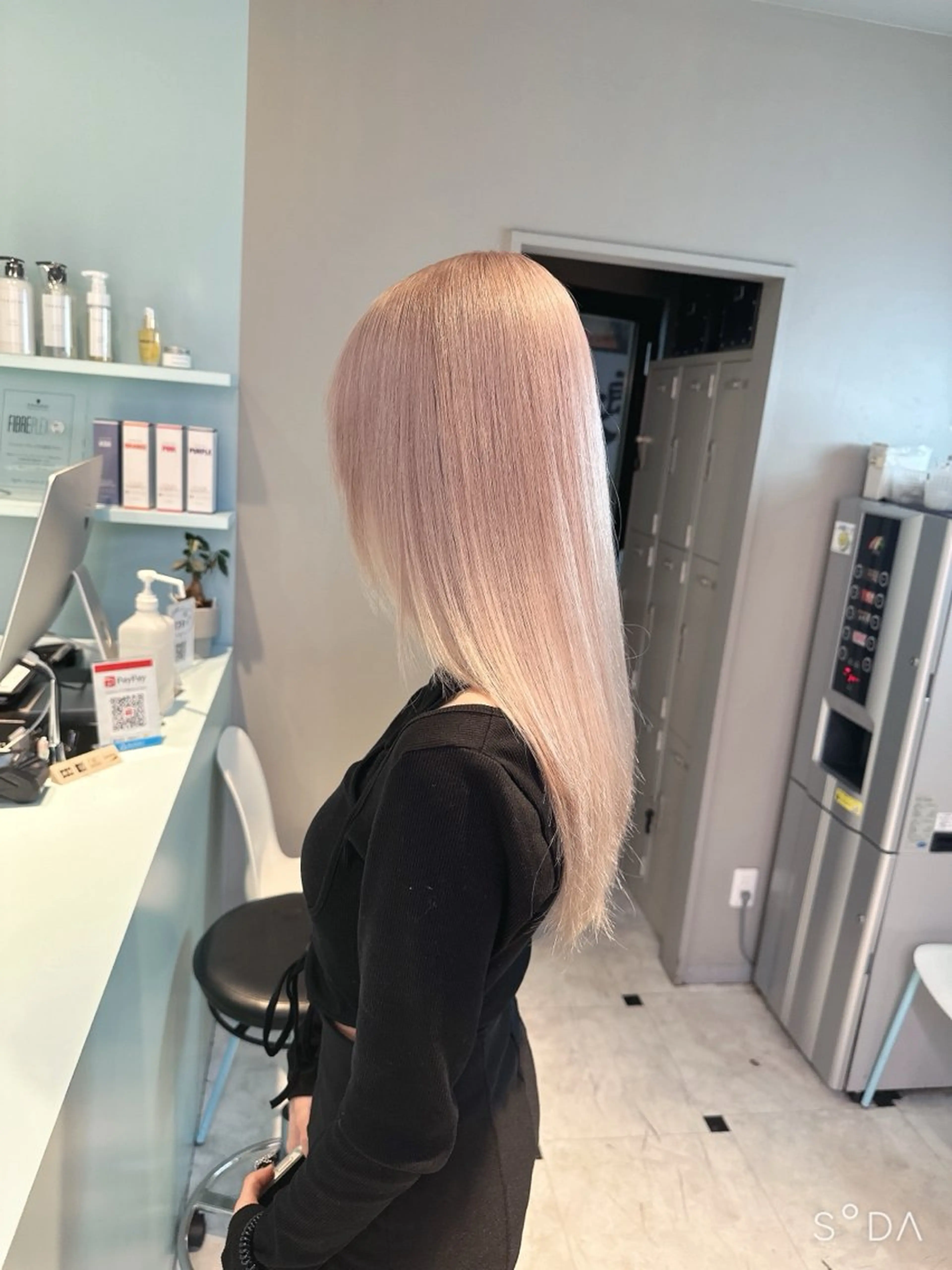 ロング カラー ヘアカラー ハイトーン/韓国 レイヤー/るか🎀のヘアスタイル