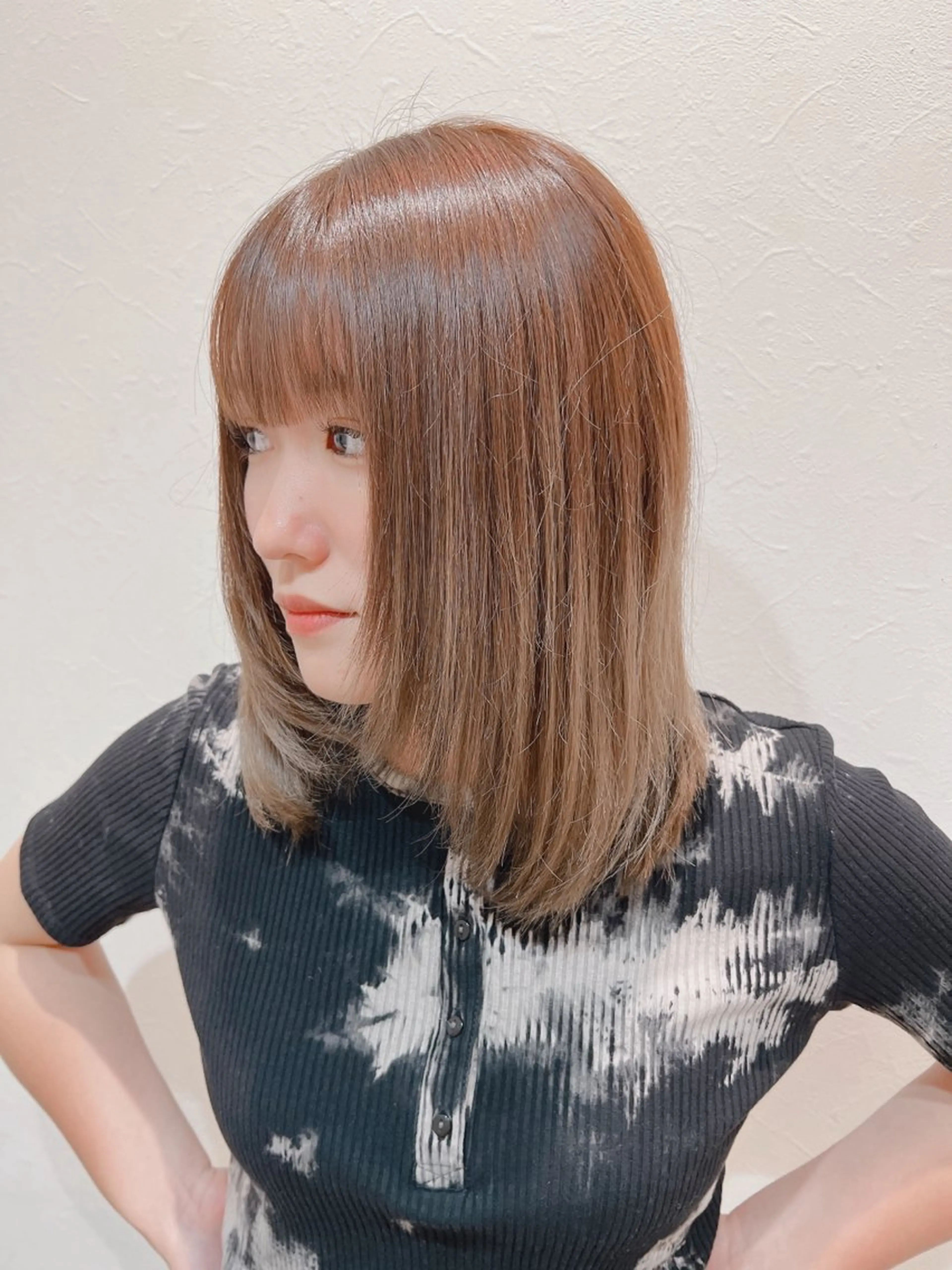 ミディアム カット トリートメント 韓国ヘア🇰🇷 増田夏希のヘアスタイル