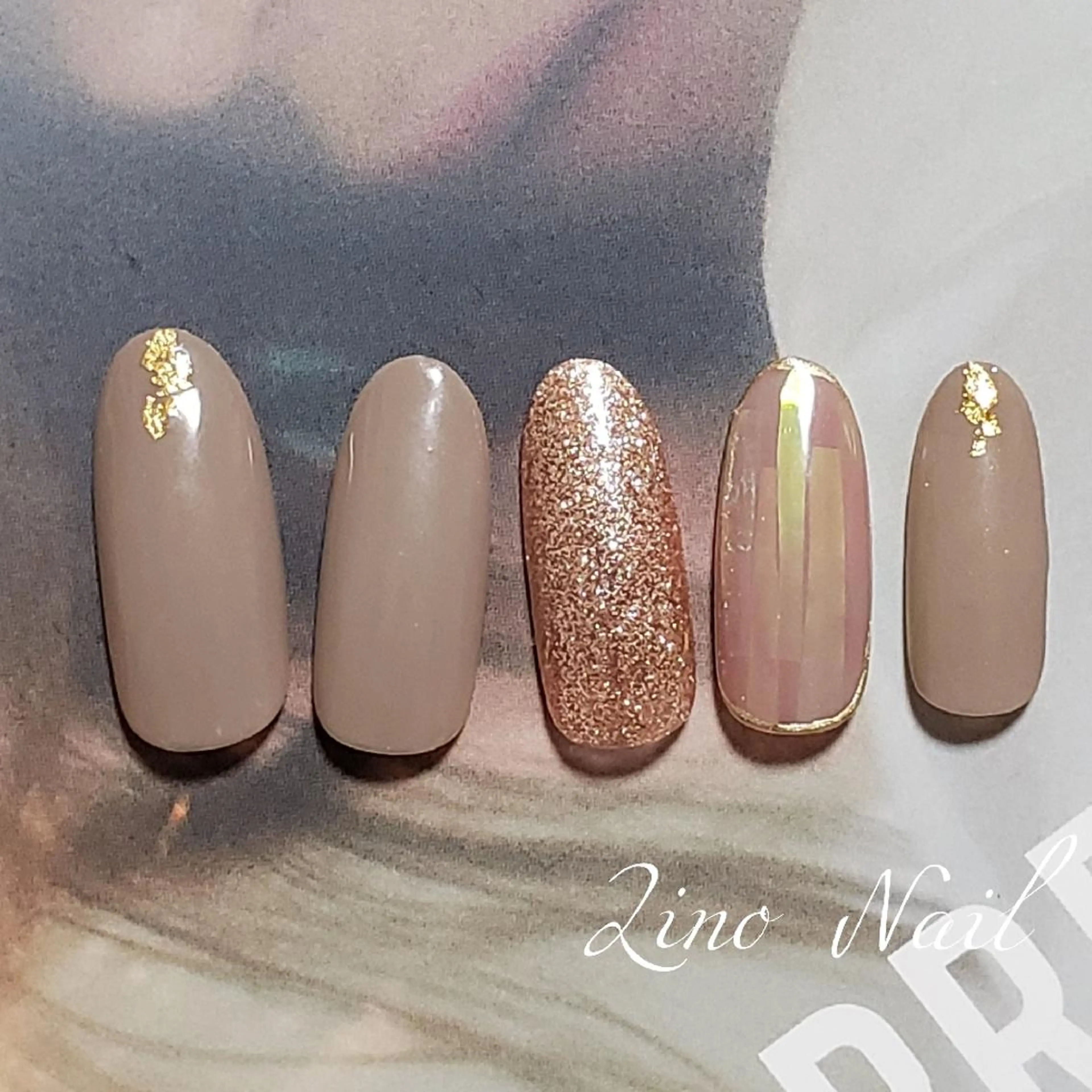 ネイル ジェルネイル キラキラネイル ニュアンスネイル ワンカラーネイル パラジェル Lino Nailのネイルデザイン