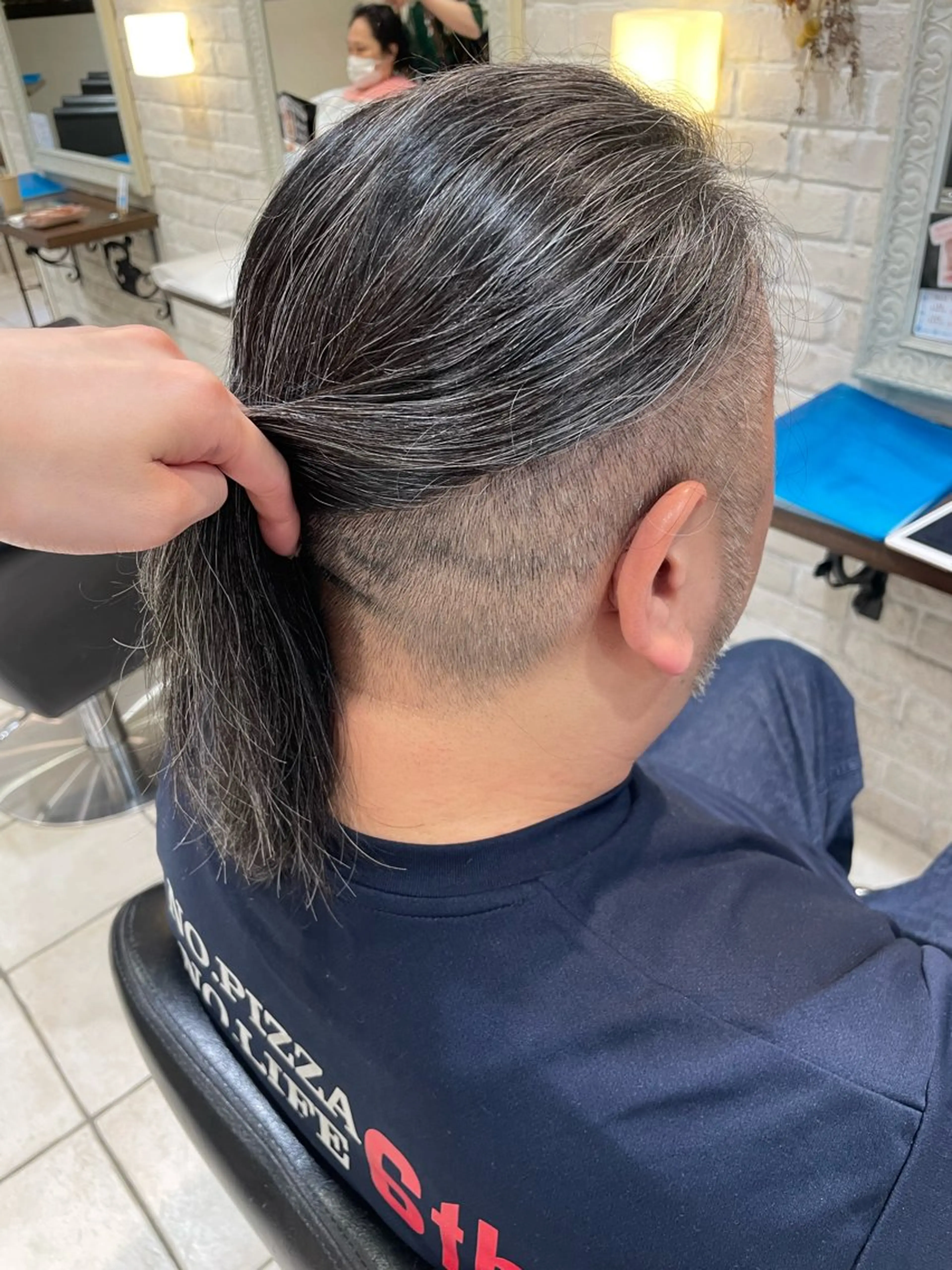 メンズ マンバンヘア 刈り上げ 🩵RIKO🩵 透明感カラー🫧のヘアスタイル