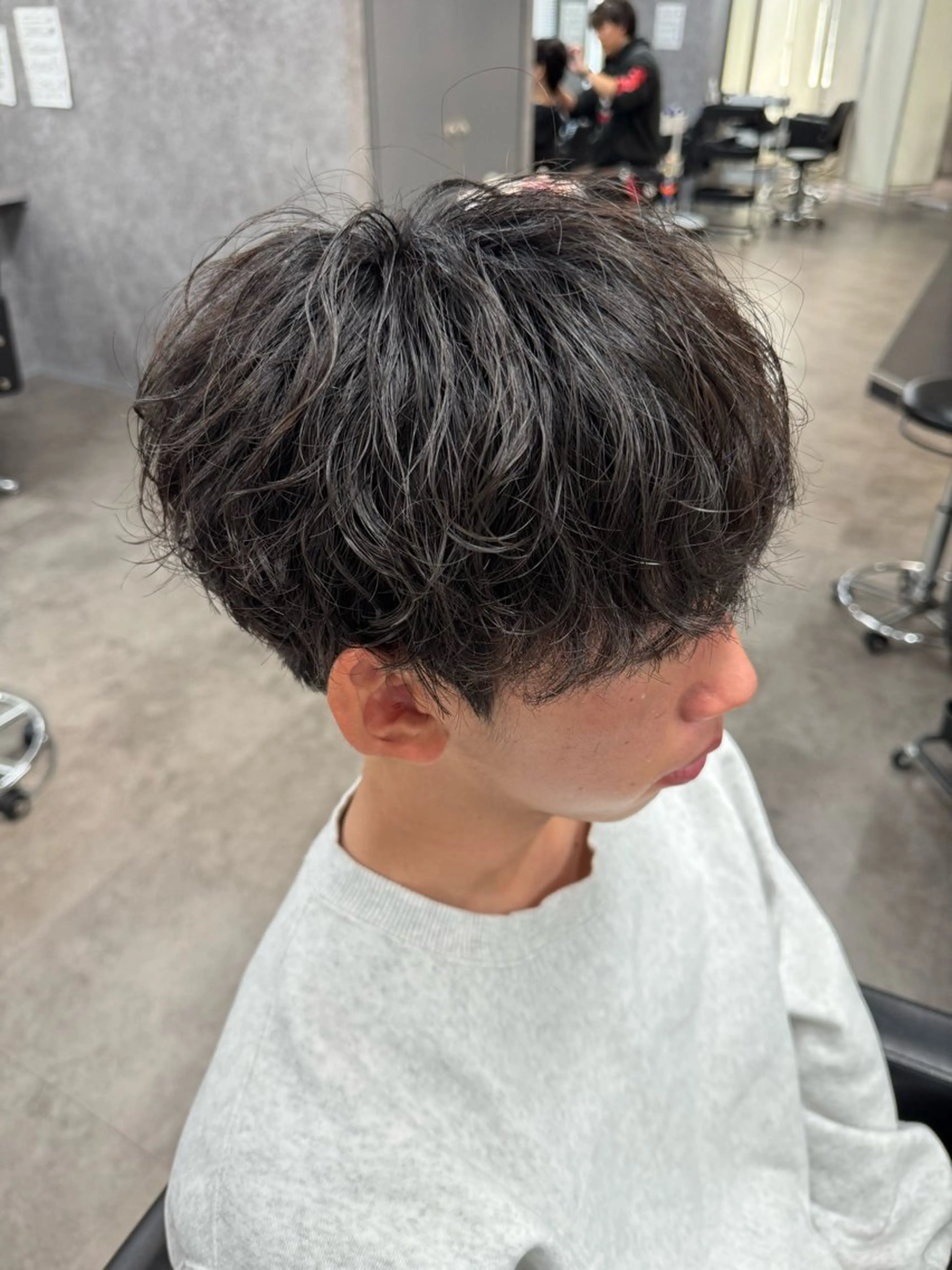 パーマ メンズ マッシュ メンズパーマ 立川韓国メンズヘア ニュアンスパーマ安井のヘアスタイル