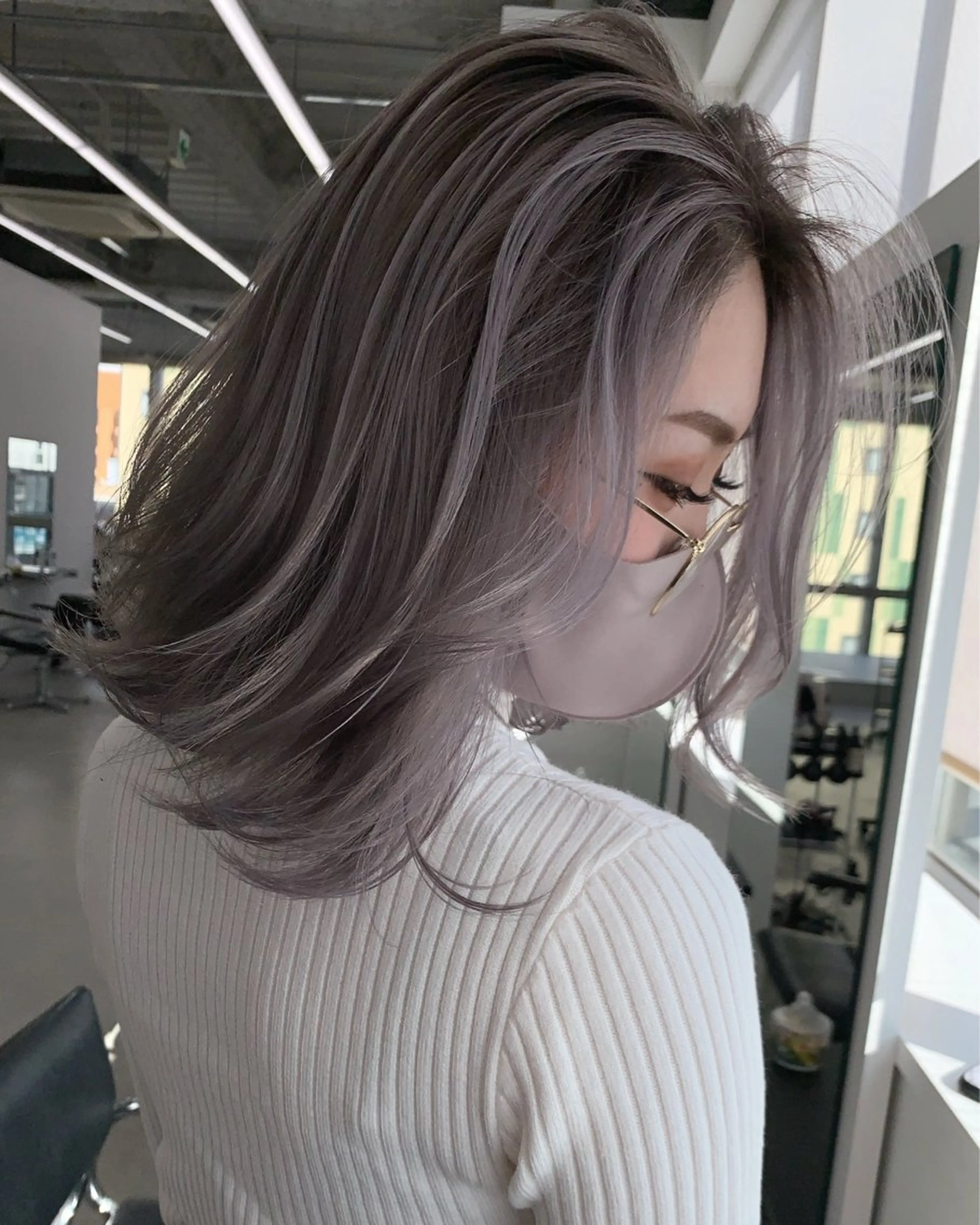 ミディアム 中道 晶のヘアスタイル