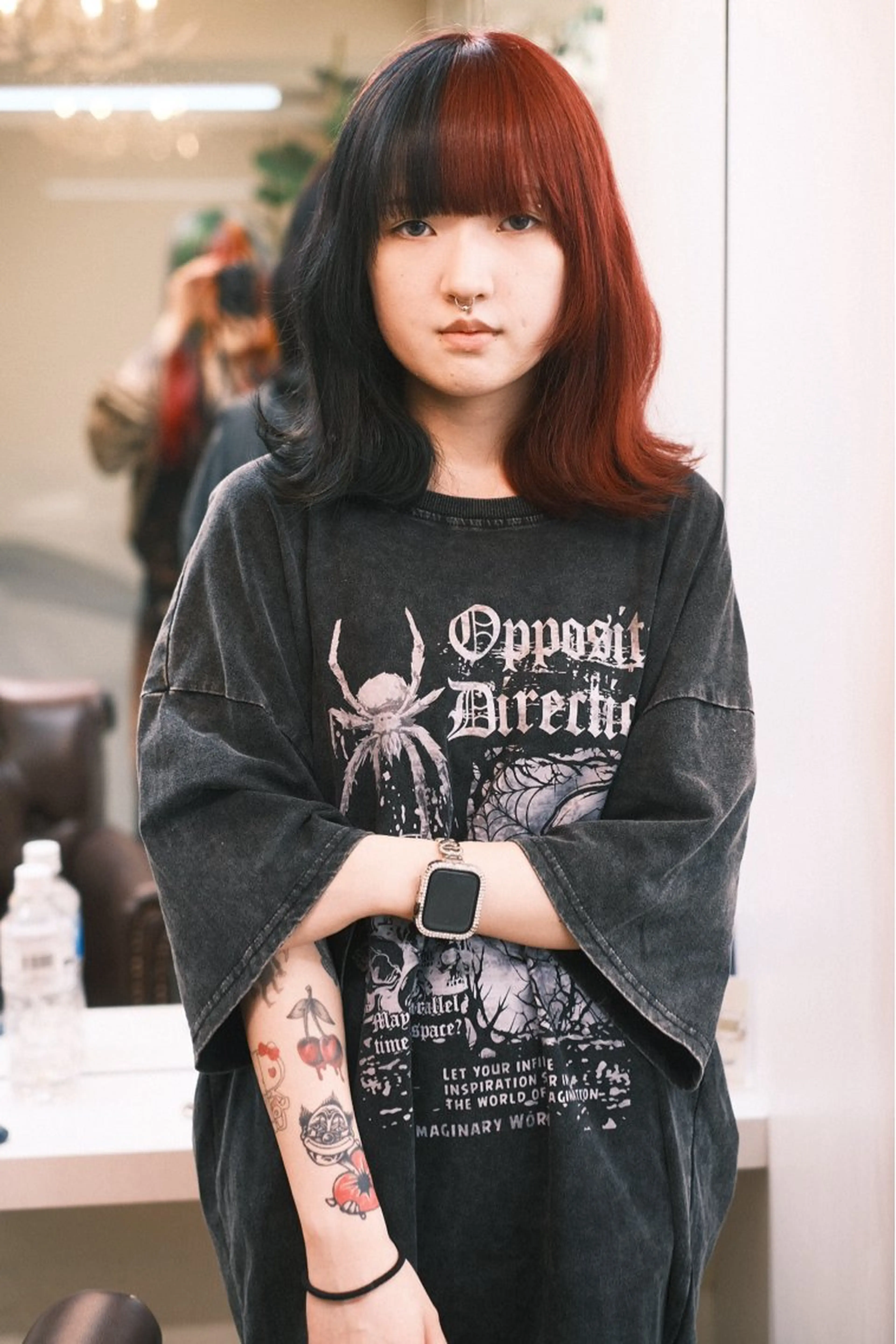 ミディアム カラー ヘアアレンジ ヘアカラー トリートメント 個性爆弾💣 ダブルカラー/ゆかのヘアスタイル