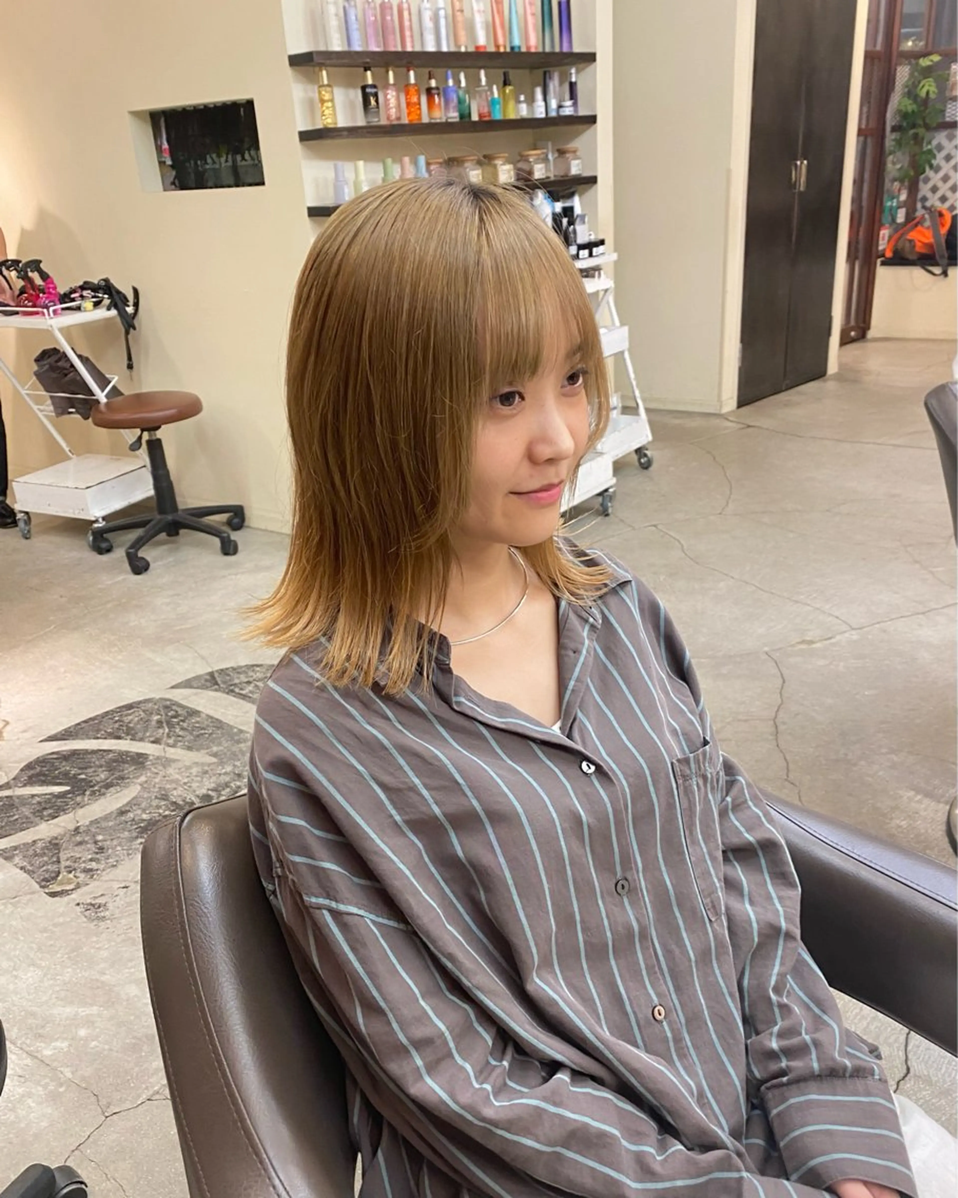 ミディアム カラー ウチダ ユウヤのヘアスタイル