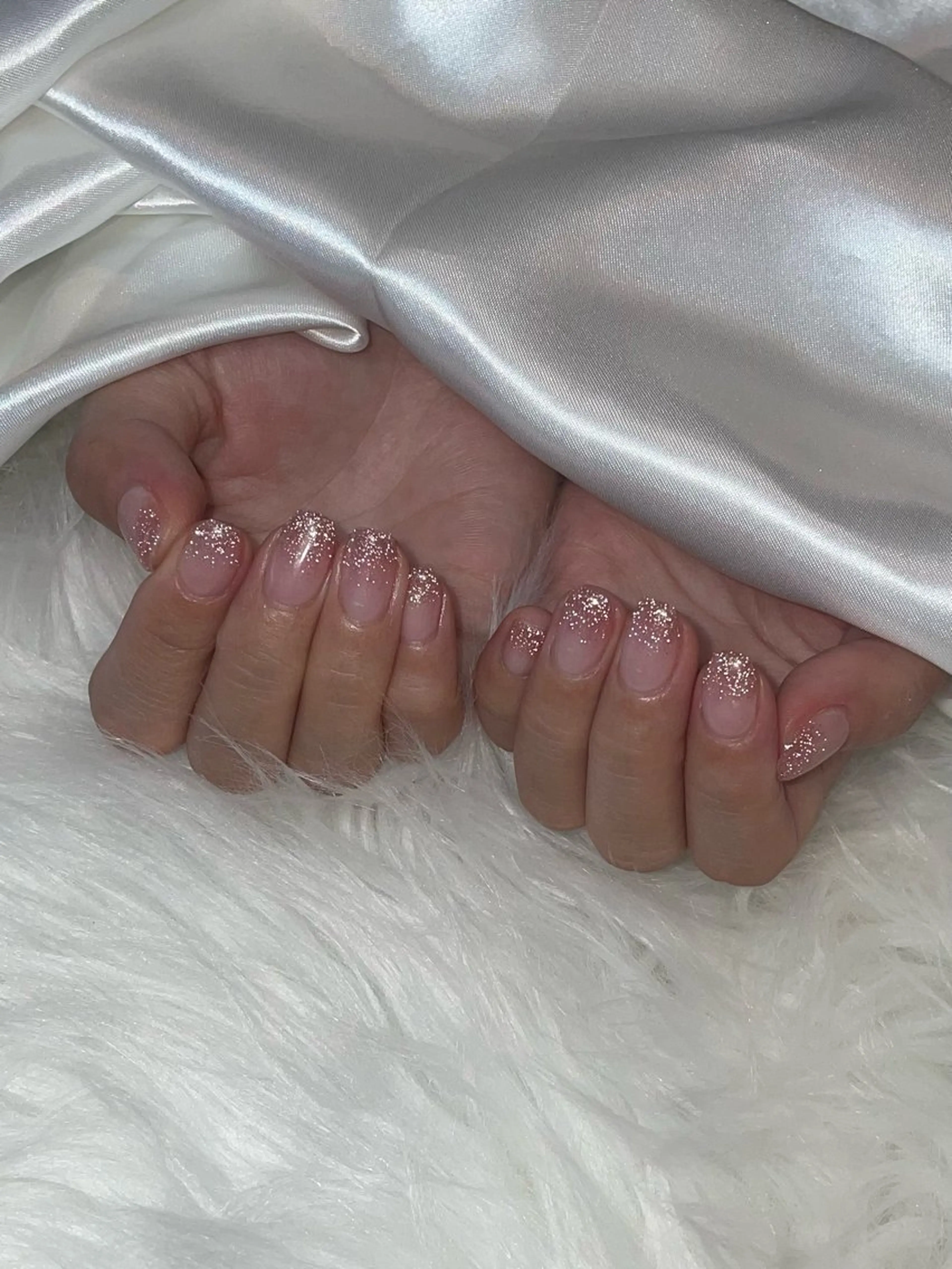 ネイル ブルー フレンチネイル キラキラネイル マグネットネイル シンプルネイル ハンドネイル timtam --sakiのネイルデザイン