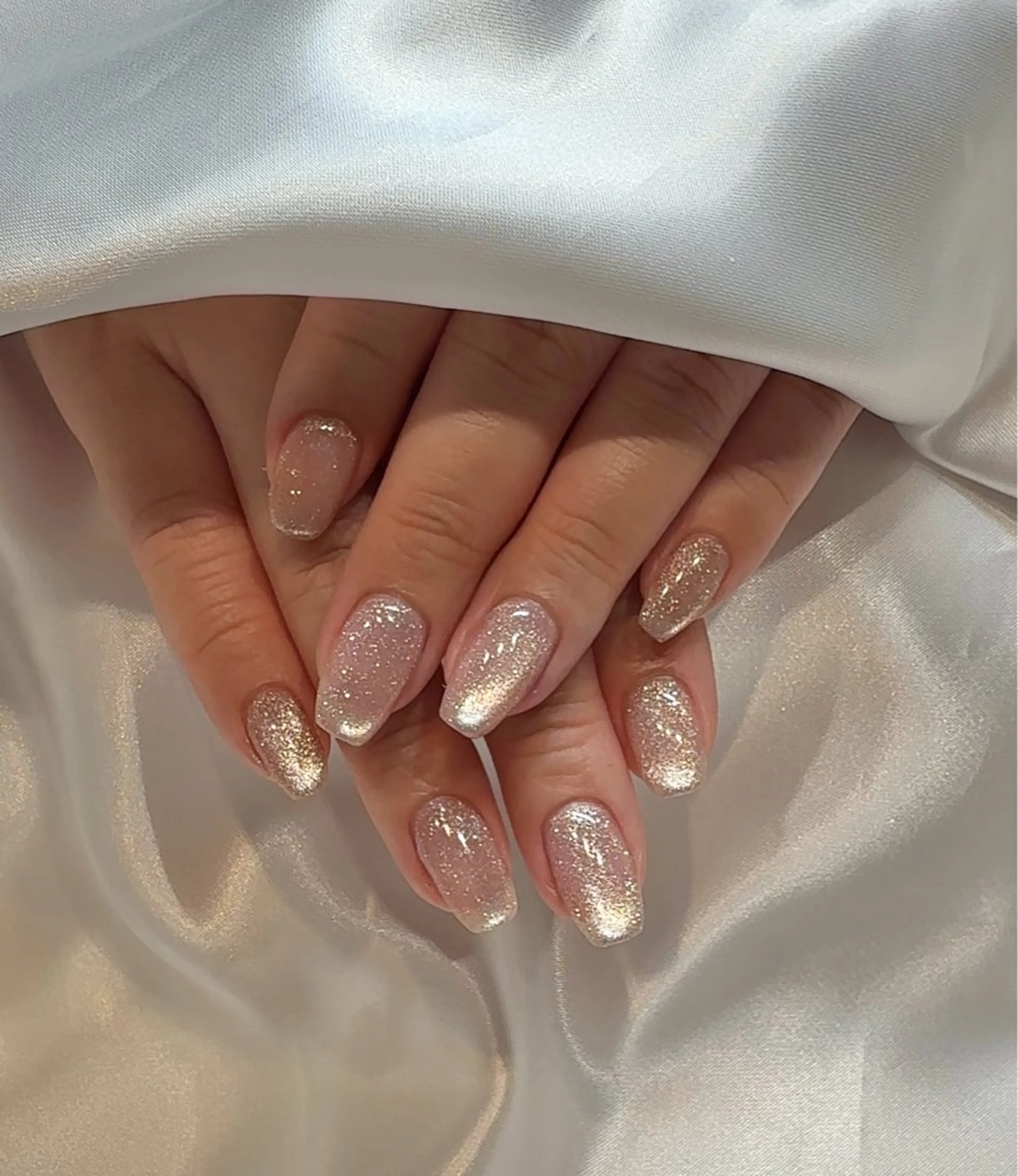 ネイル オーロラネイル フラッシュネイル キラキラネイル ラメ(グリッター) nail  LATTE所属・nail Latteのネイルデザイン