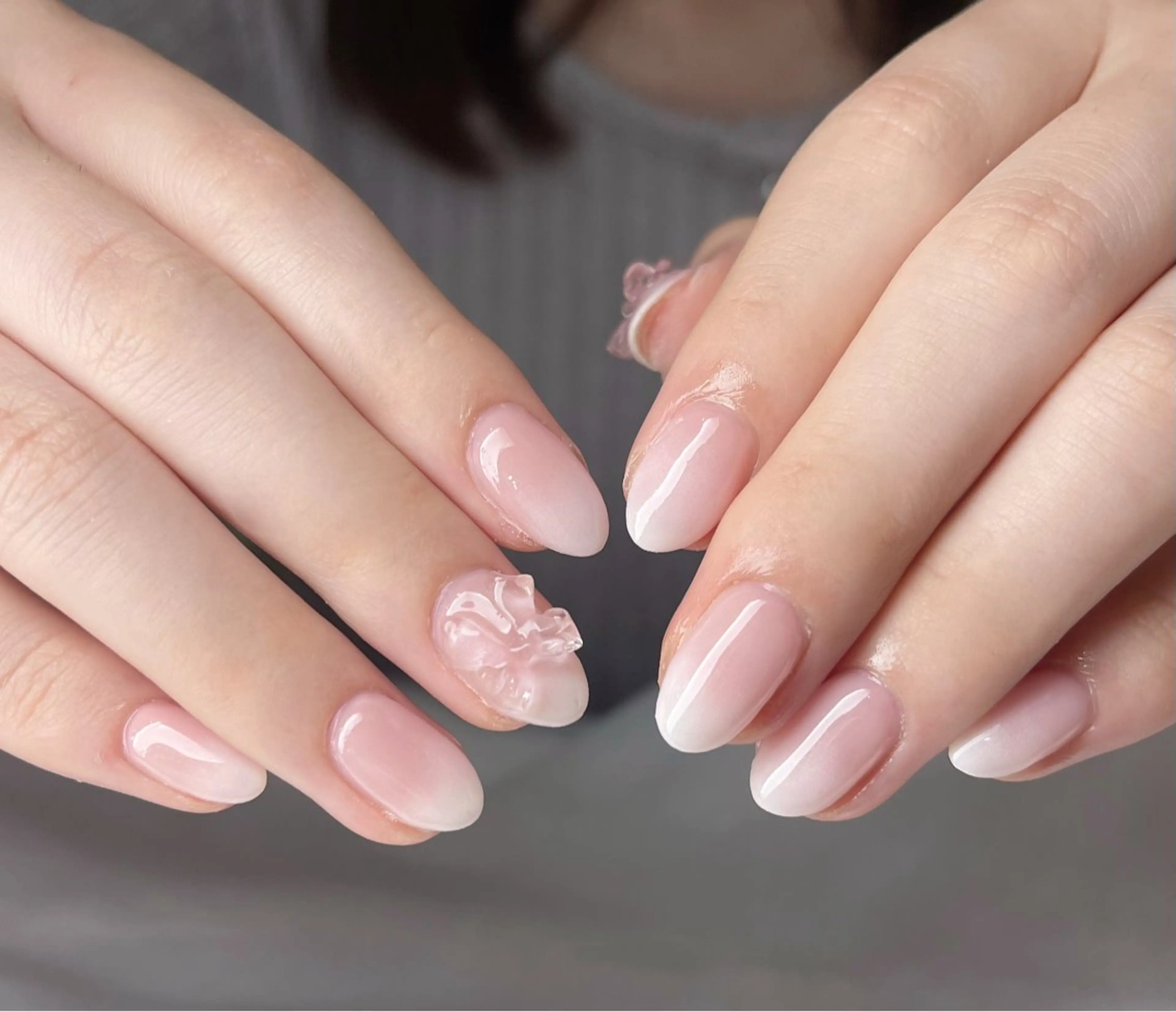 ネイル フットネイル フレンチネイル グラデーション キラキラネイル マグネットネイル Lina nailのネイルデザイン