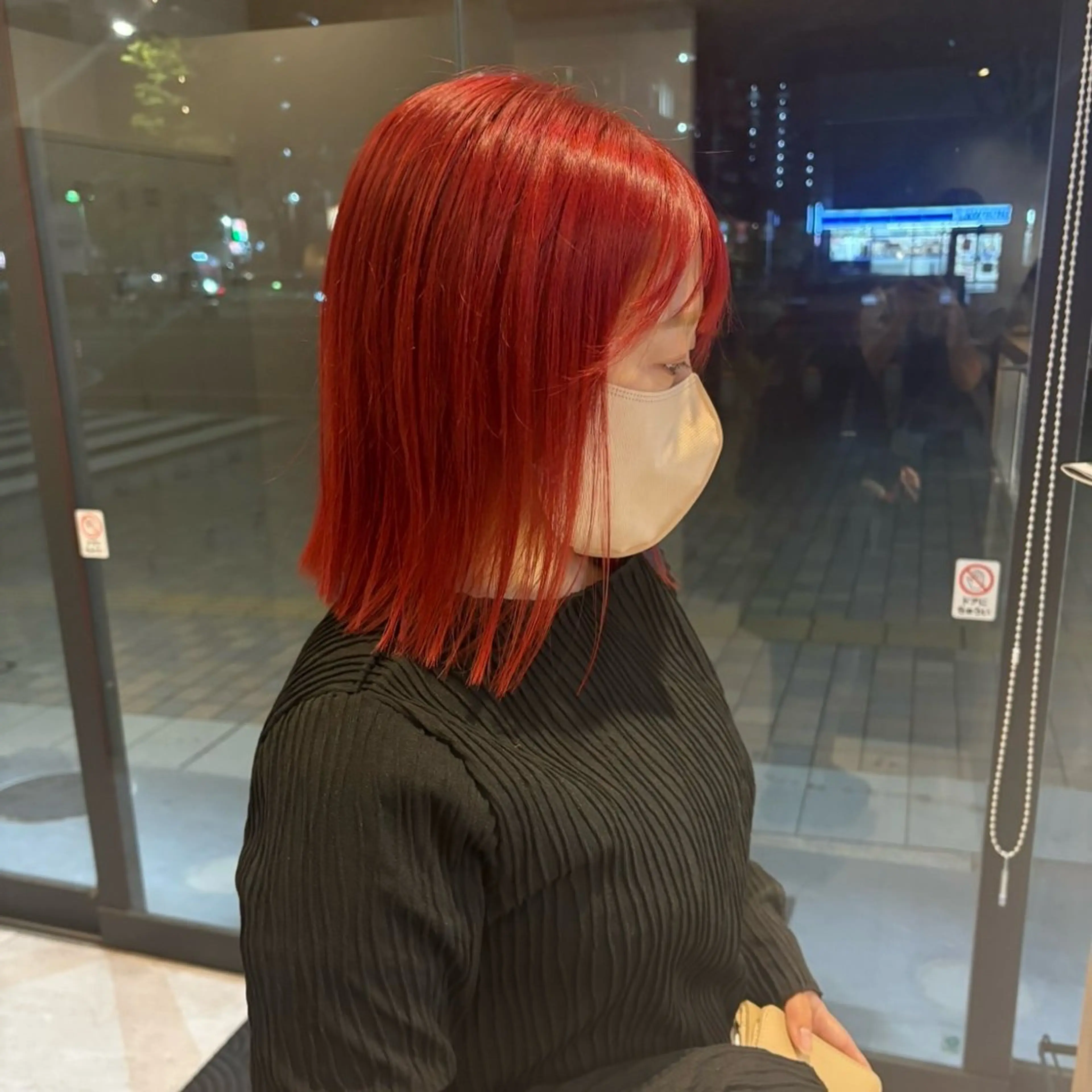 ミディアム カット ヘアカラー トリートメント 【benji】 rena satouのヘアスタイル