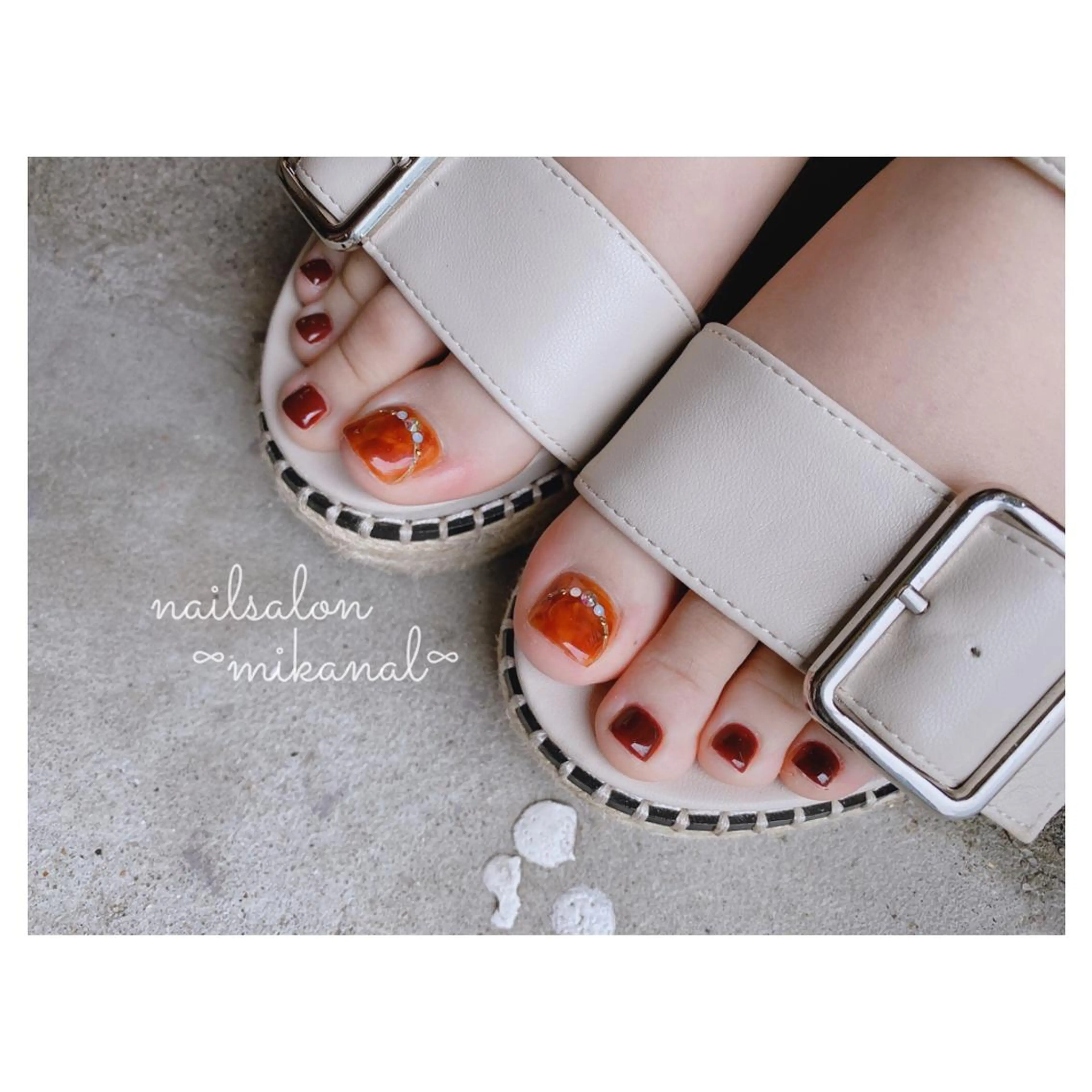 ネイル フットネイル nailsalon ∞ ﾐｶﾅﾙ ∞のネイルデザイン