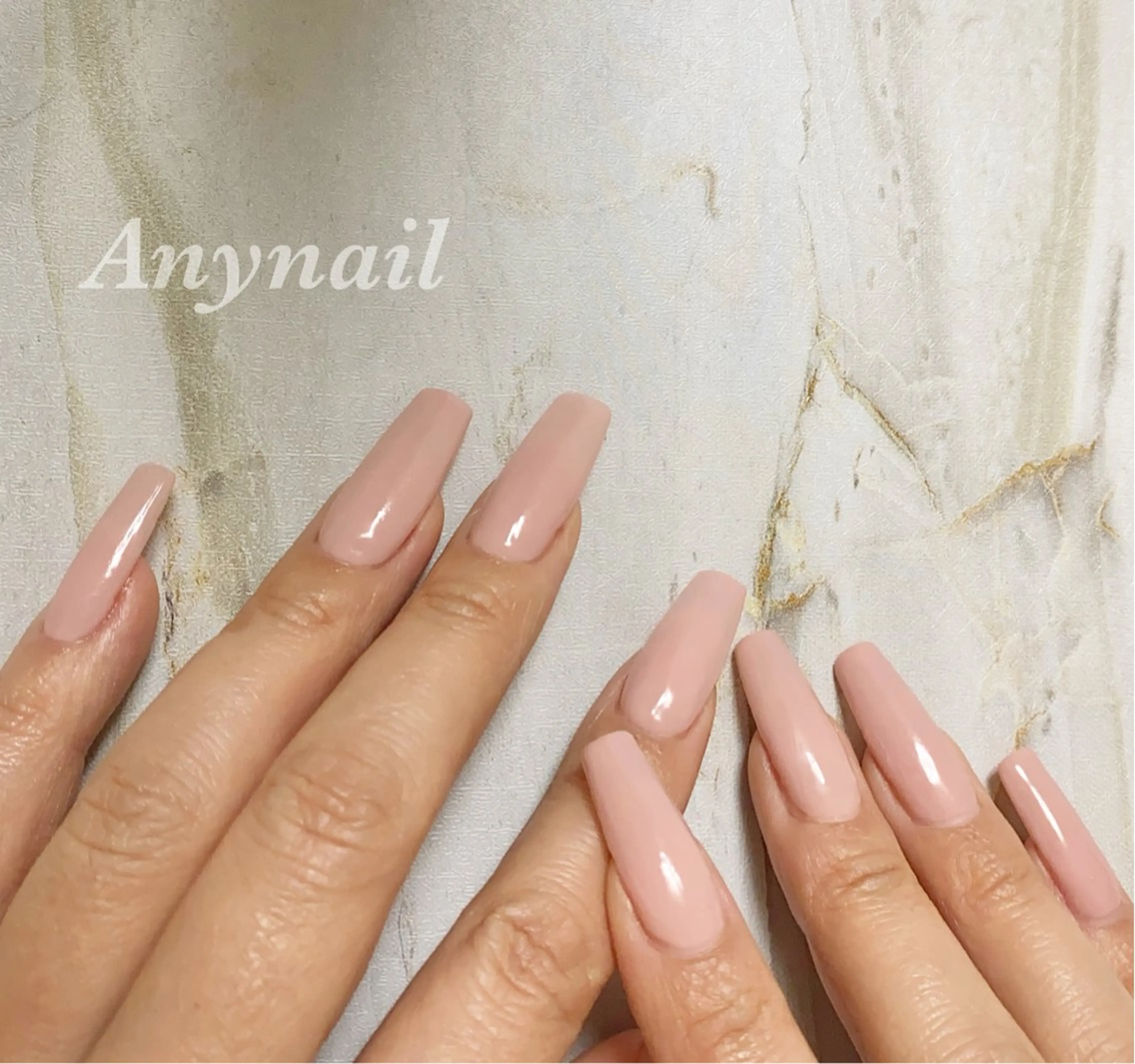 ネイル ブルー 入学式 オフィスネイル ワンカラーネイル スカルプネイル ハンドネイル 岩澤 恵子のネイルデザイン