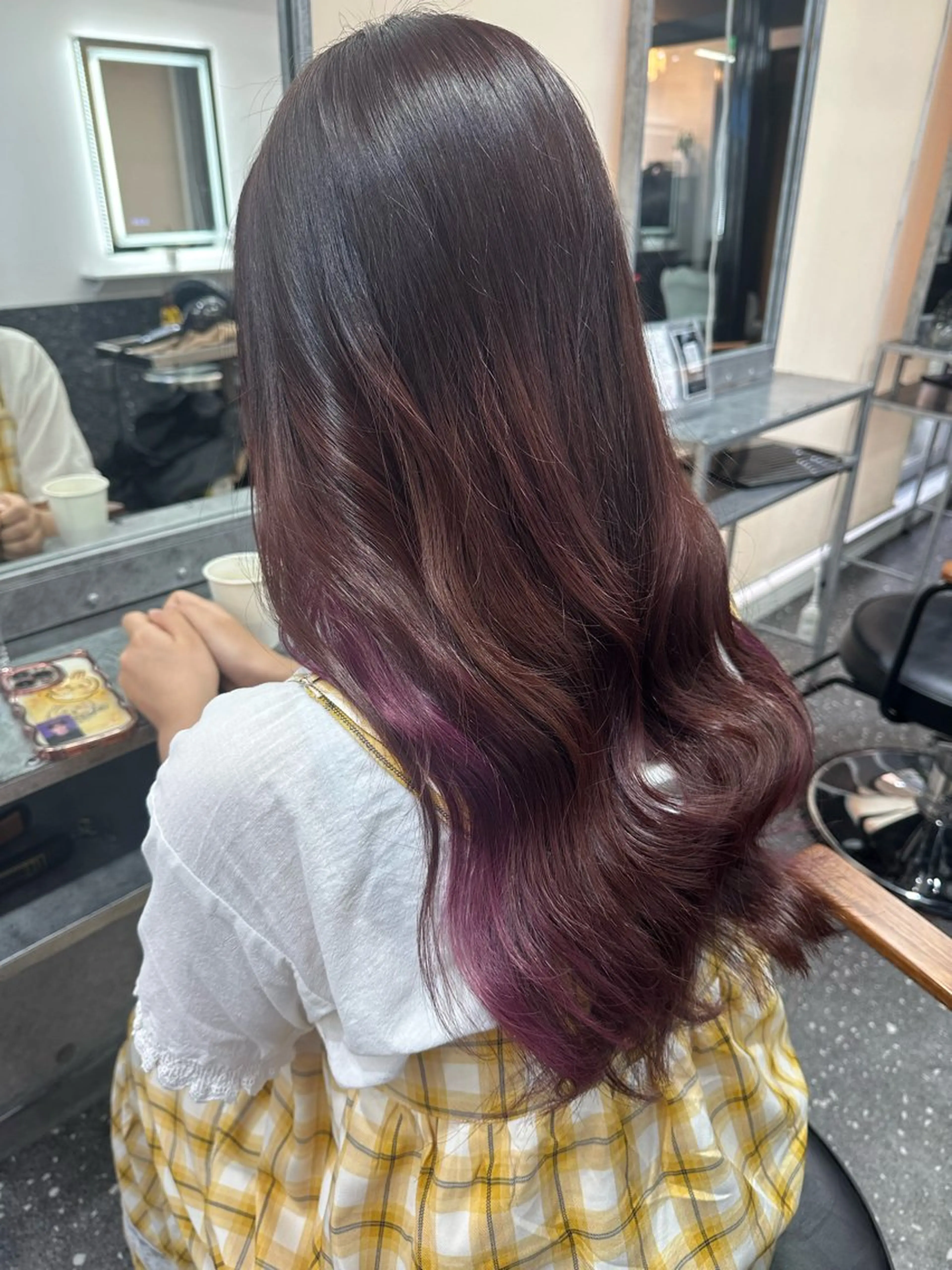 ロング カラー ヘアカラー トリートメント 髪質改善⭐️縮毛矯正 中野⭐️Rinaのヘアスタイル