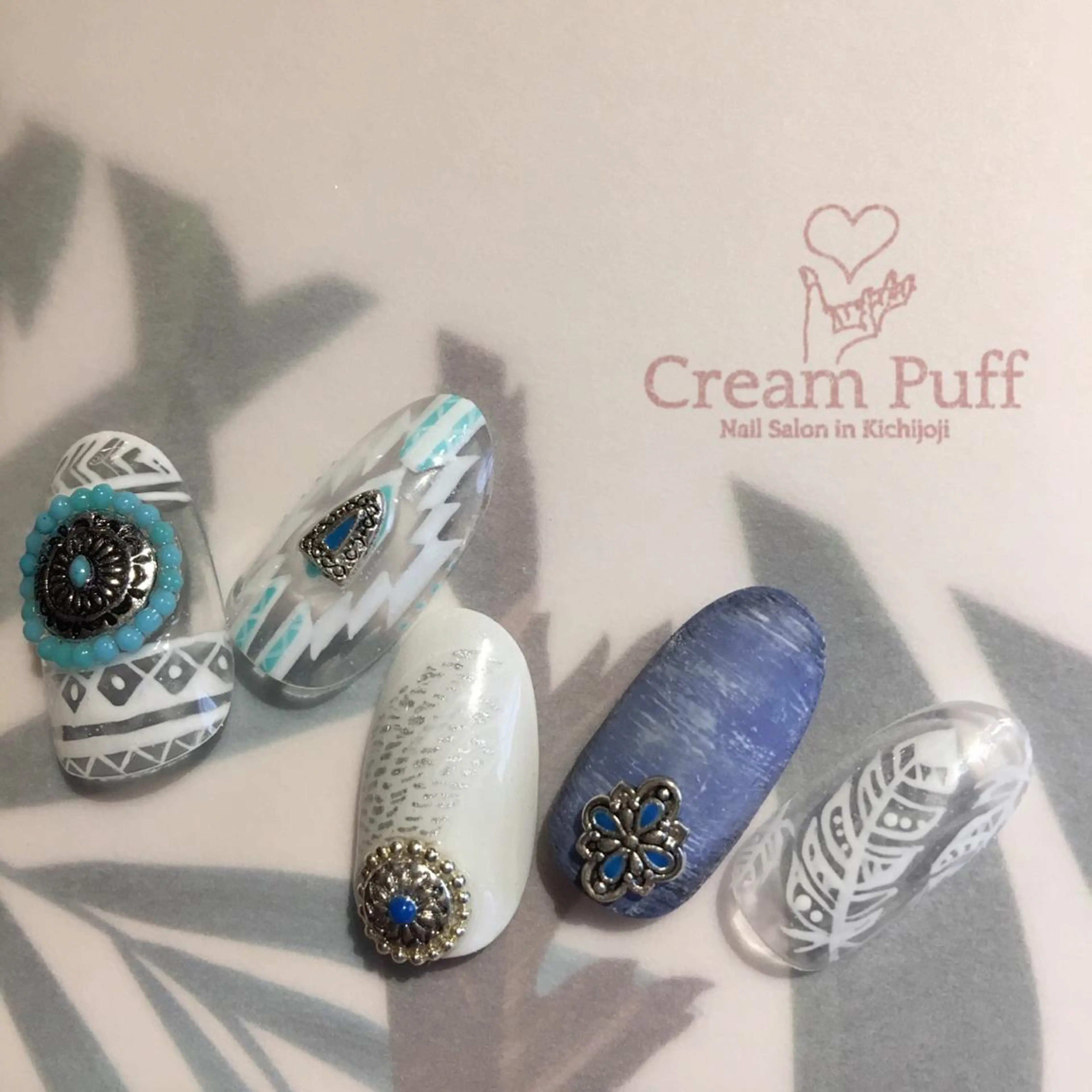 ネイル アートネイル ホワイト HAMANO MIKAのネイルデザイン