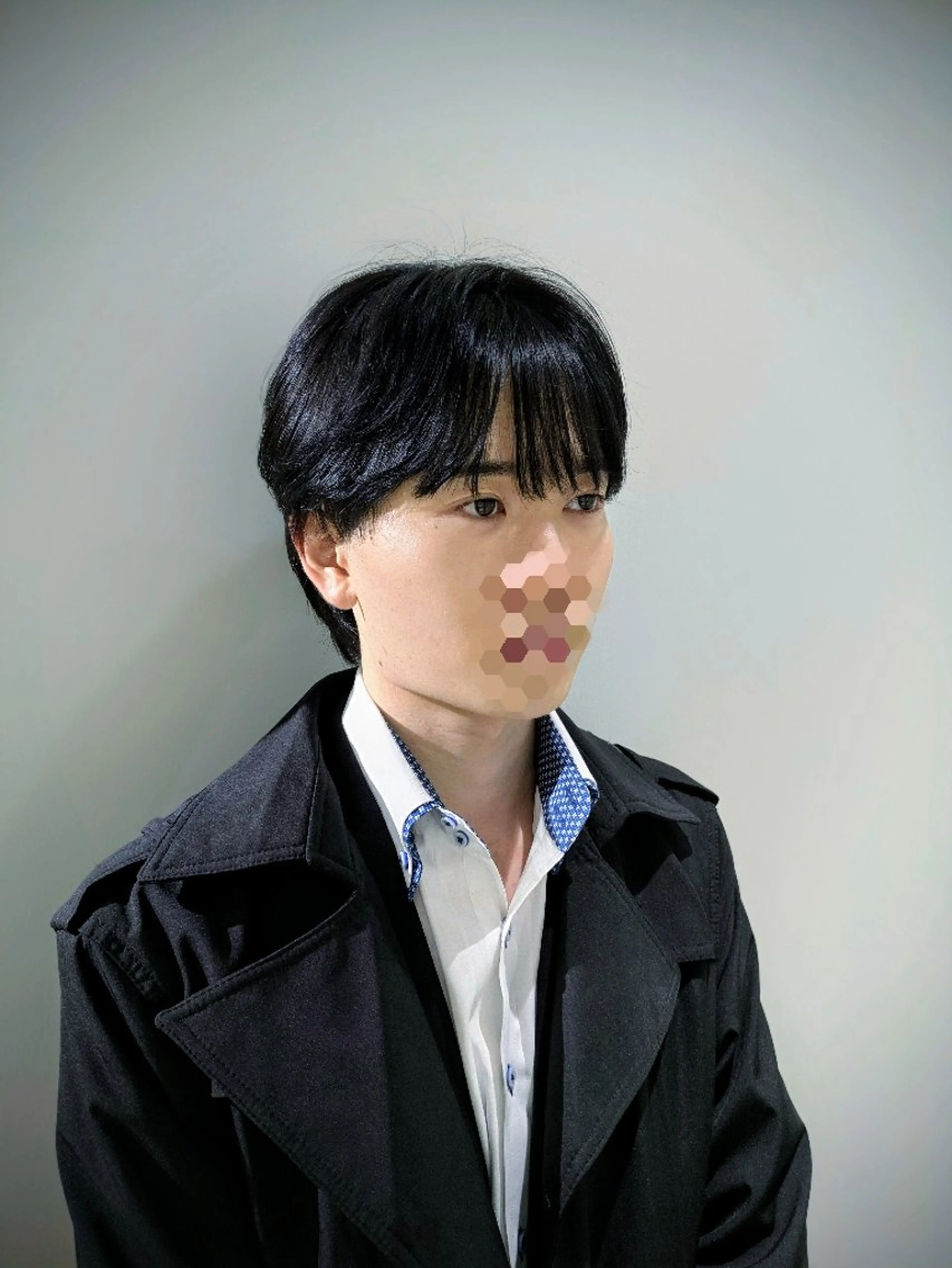 ミディアム メンズ ミディアムパーマ メンズ韓国風 マッシュ メンズパーマ シースルーマッシュ カット トリートメント ヘッドスパ 髪質改善/韓国メンズ カット&パーマ 猿川のヘアスタイル