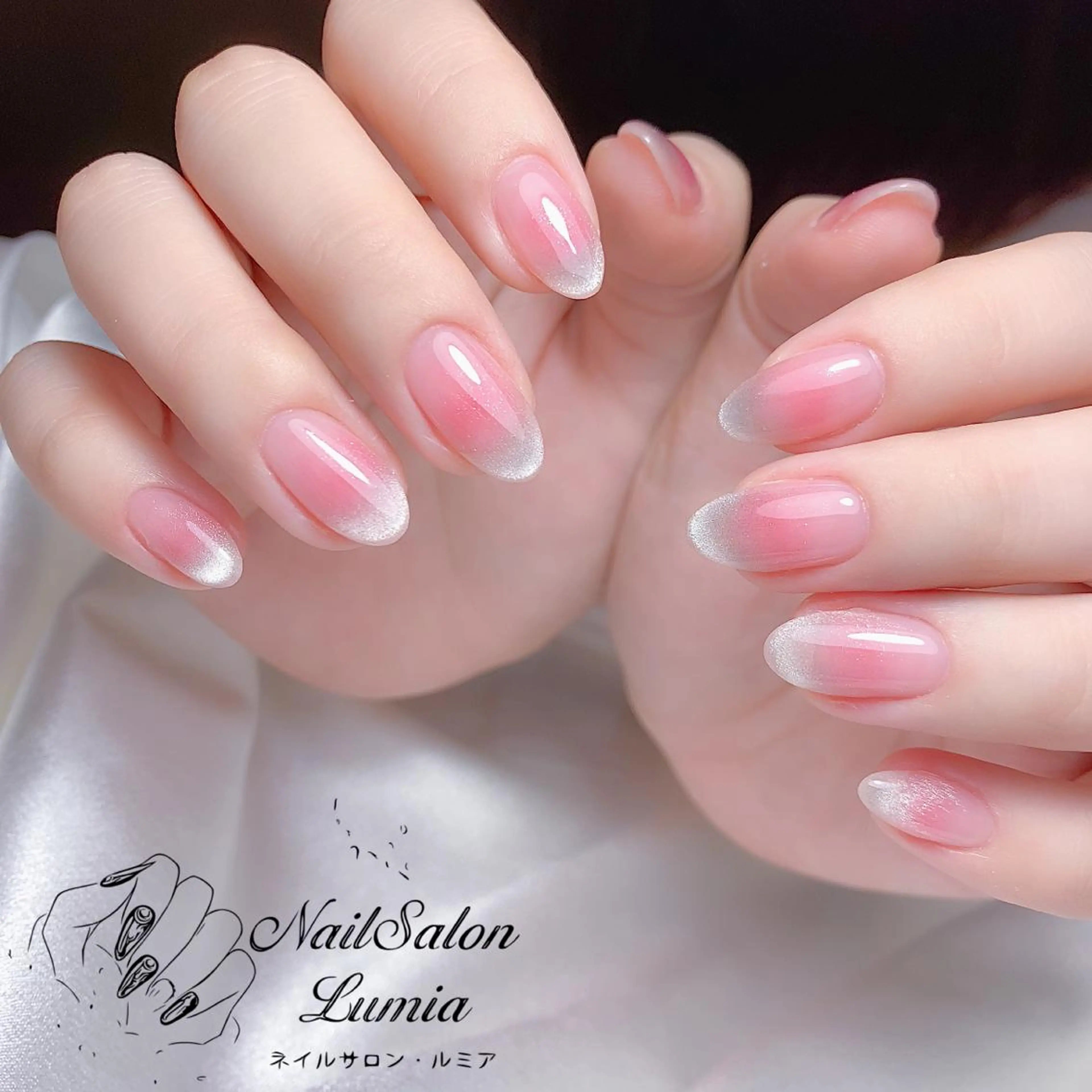 🌼チークネイル＋マグネットネイルグラデーション(オフ別料金、丁寧ケア込み、厚みだし無料) シンプルネイルの写真