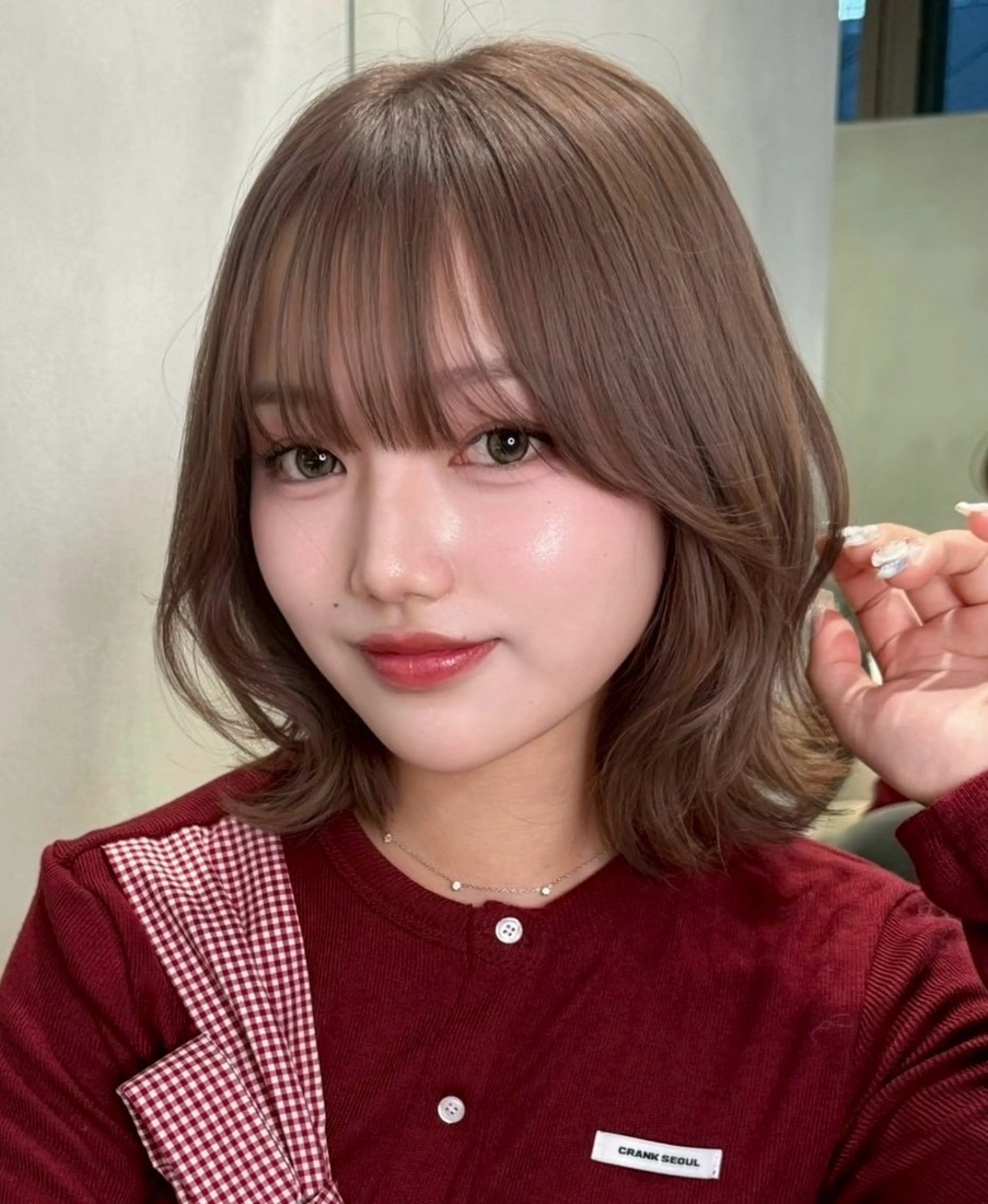 ショート カラー 切りっぱなしボブ ブリーチ ブリーチなしカラー ボブ 顔周りカット カット ヘアカラー 巻ける縮毛矯正/ボブ 小顔カット大和田拓夢のヘアスタイル