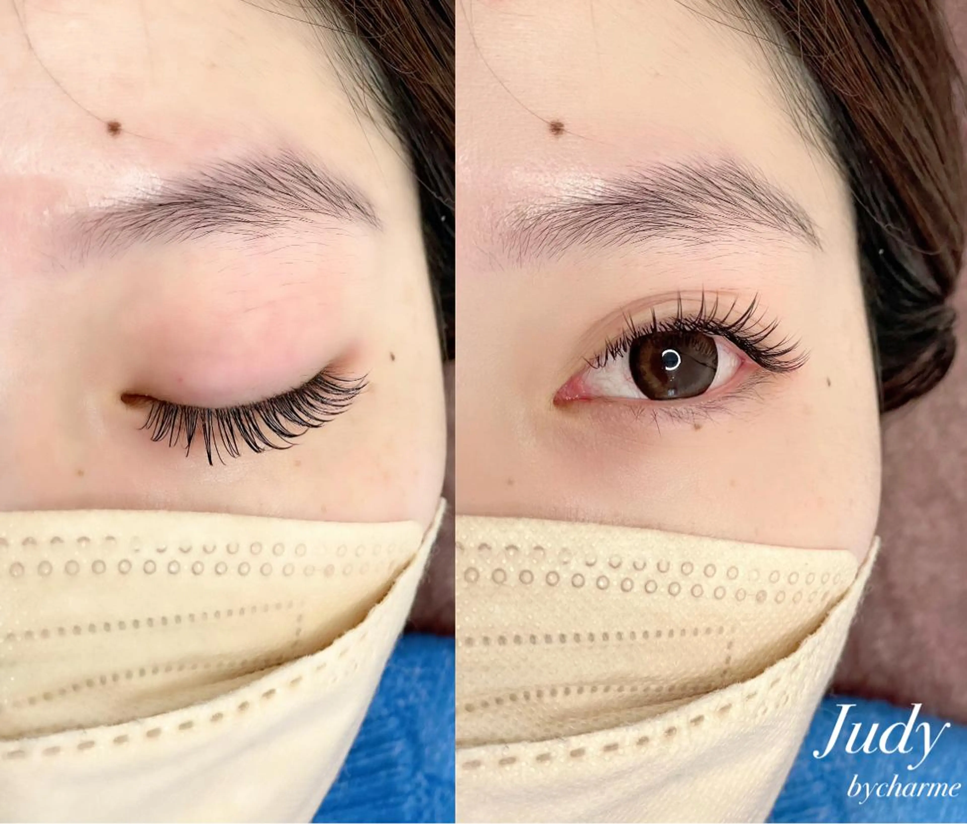 マツエク・マツパ 付け放題 フラットラッシュ パリジェンヌラッシュリフト セーブル マツエク Judy by charmeのマツエク・マツパデザイン