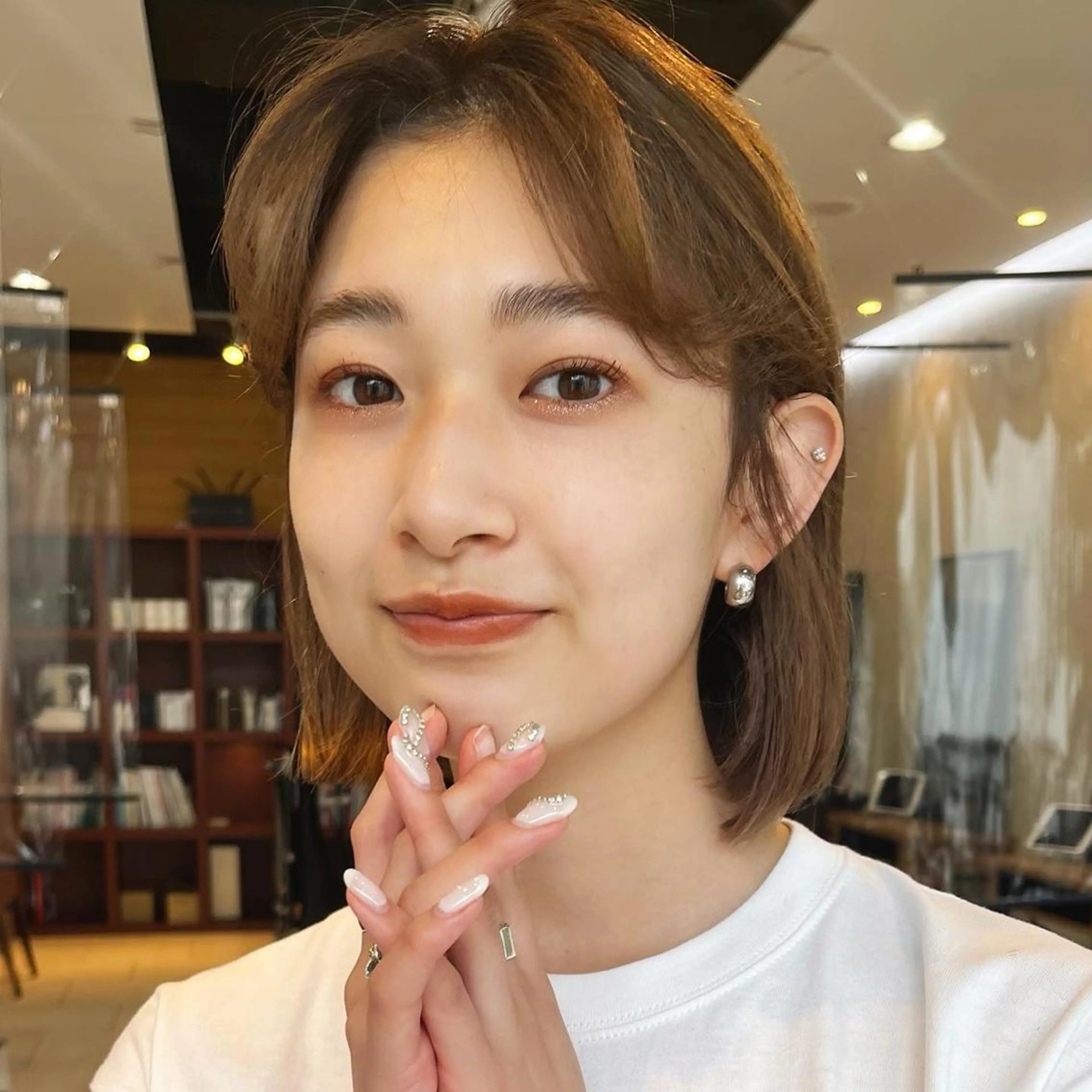 ショート カラー 🌱小顔ヘア/ボブ ミディアム/双葉🌱のヘアスタイル