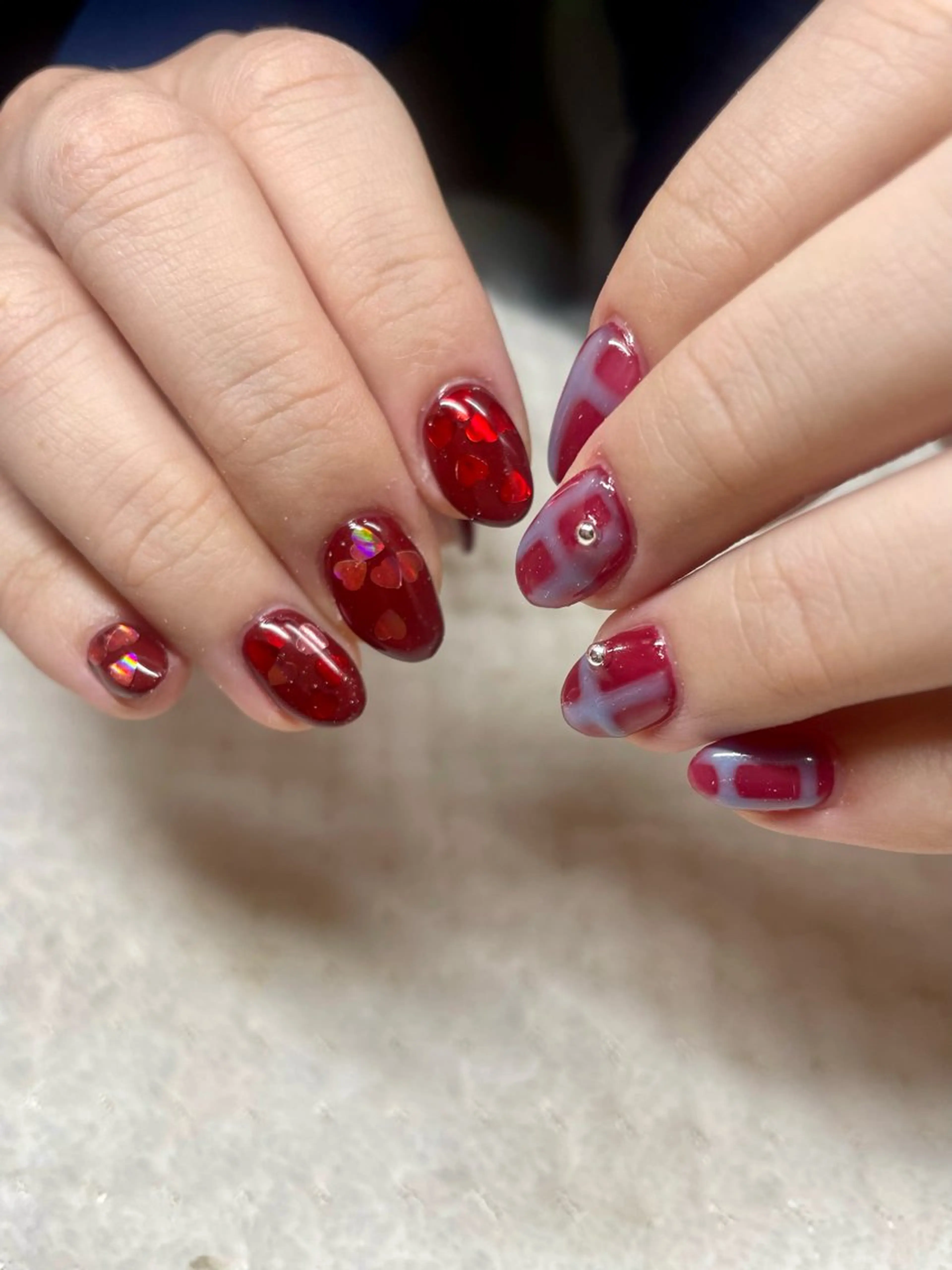 ネイル バレンタイン 前田 凜のネイルデザイン