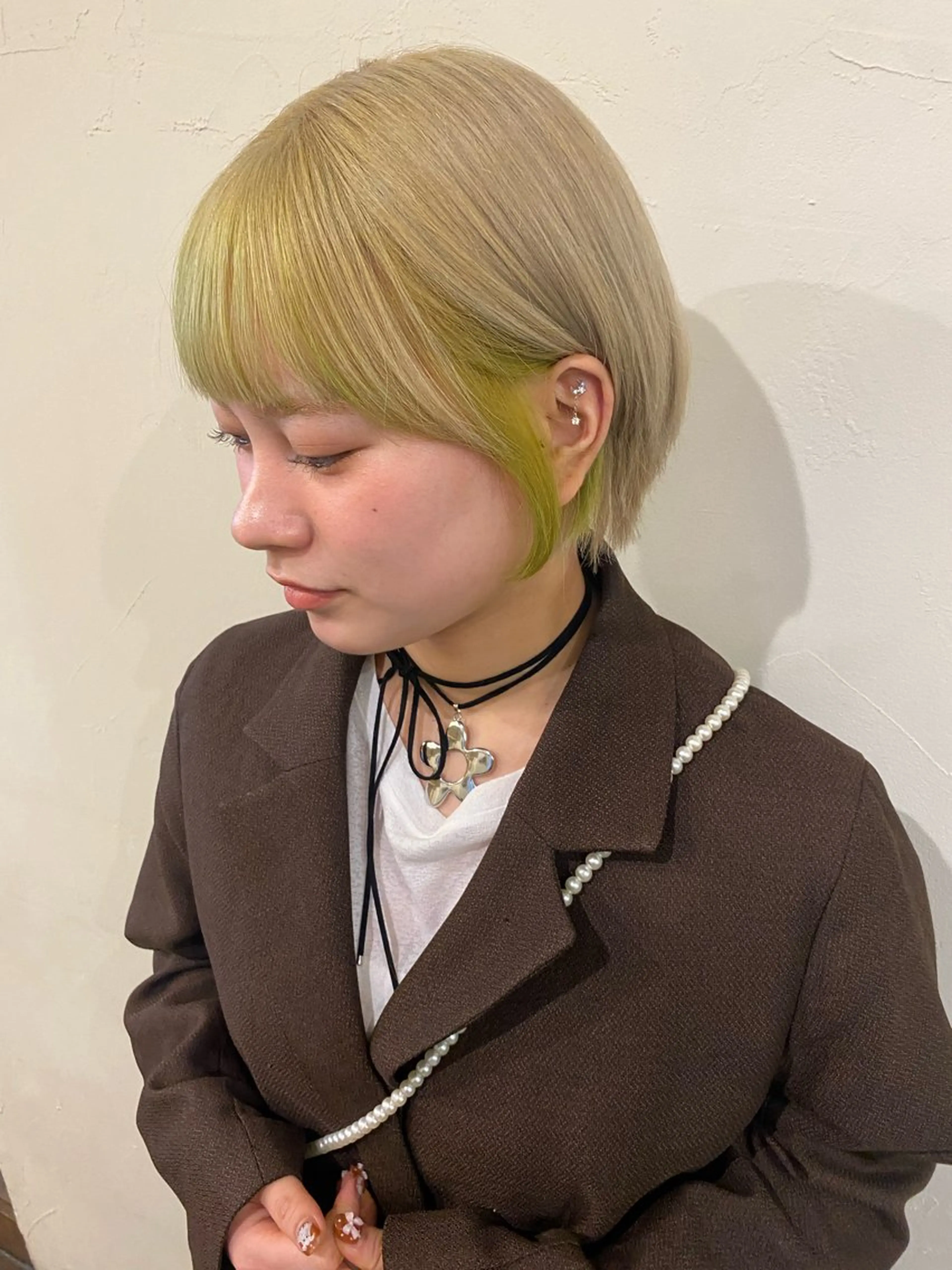 ショート カラー ヘアカラー トリートメント 透明感カラー/ 小顔カット/ミヅキのヘアスタイル