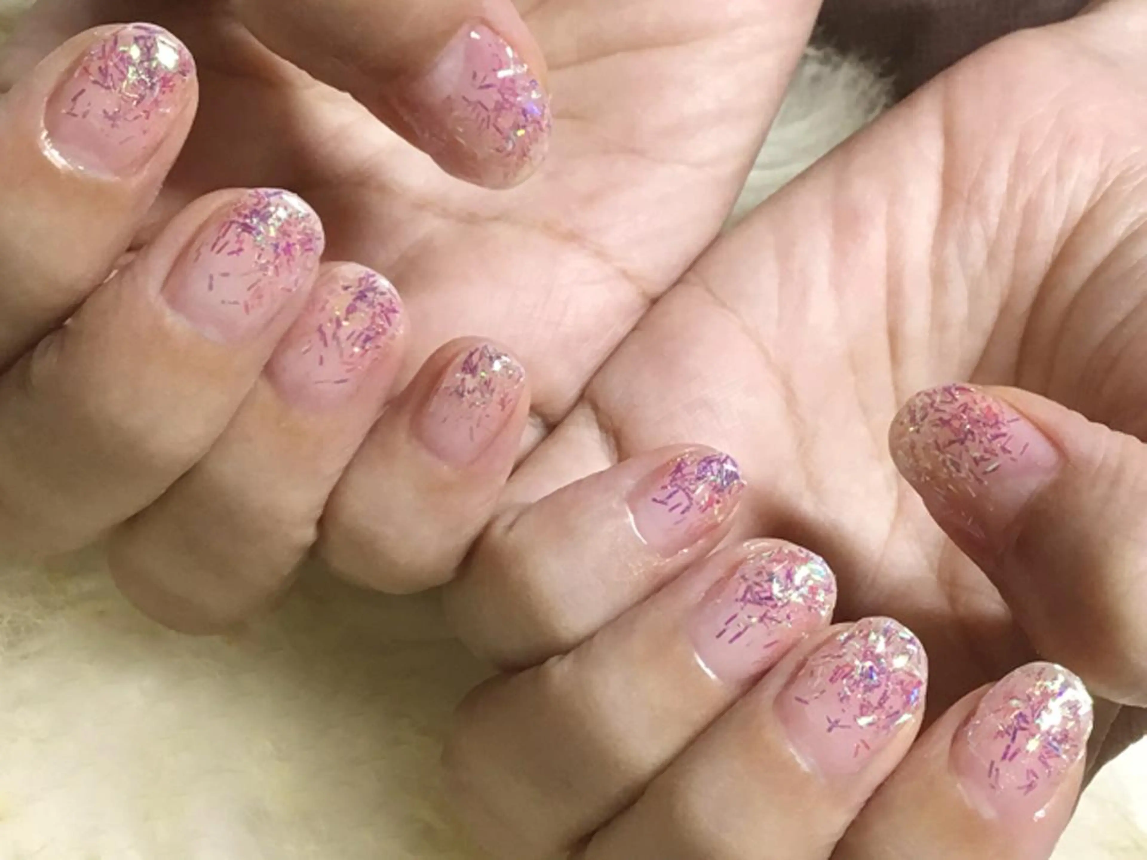 ネイル グラデーション ラメ(グリッター) ラメグラデーション ハンドネイル A. Fukushimaのネイルデザイン