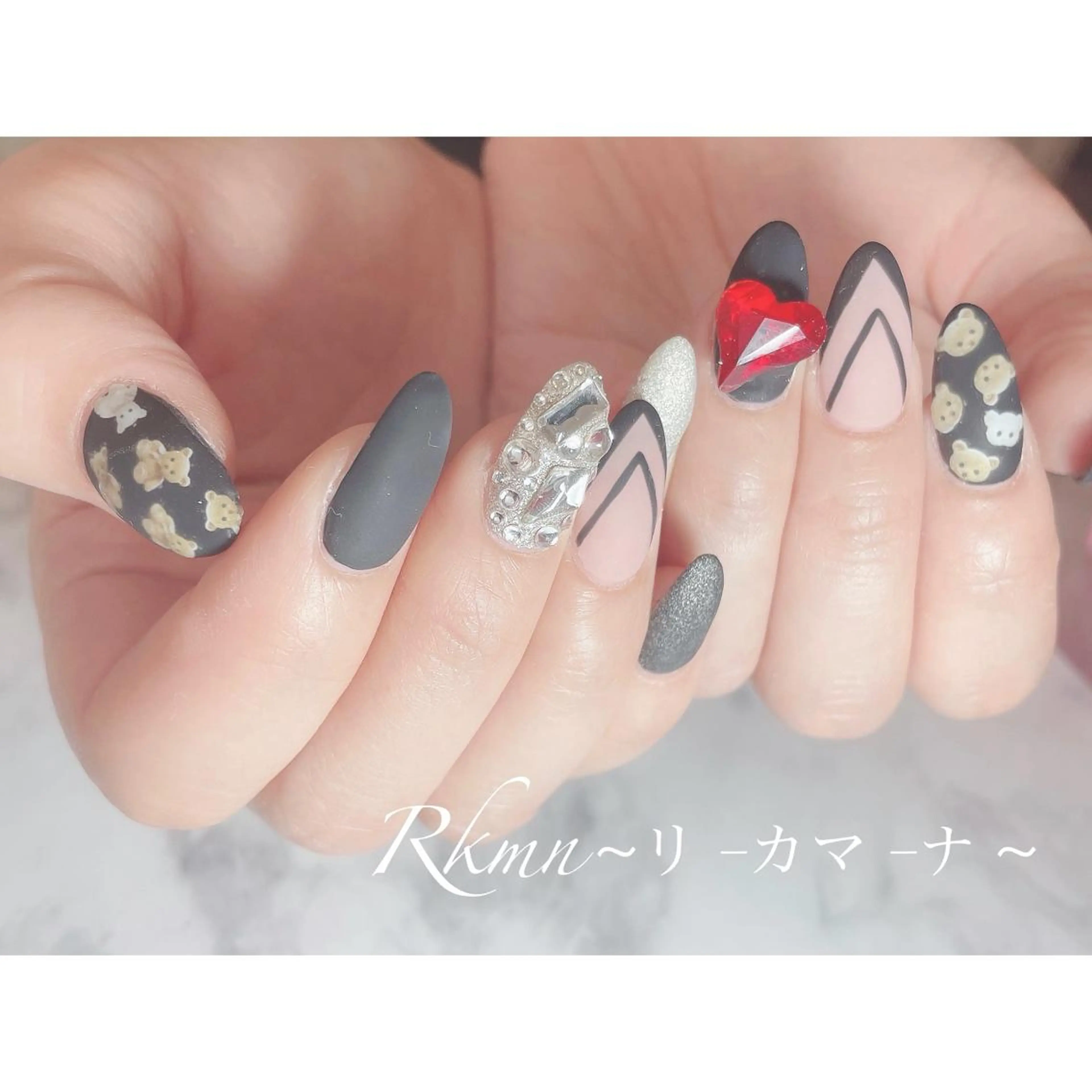 ネイル アートネイル フレンチネイル ジェルネイル グラデーション マットネイル ハンドネイル フットネイル ハンドケア Rkmn ~リ-カマ-ナ~のネイルデザイン