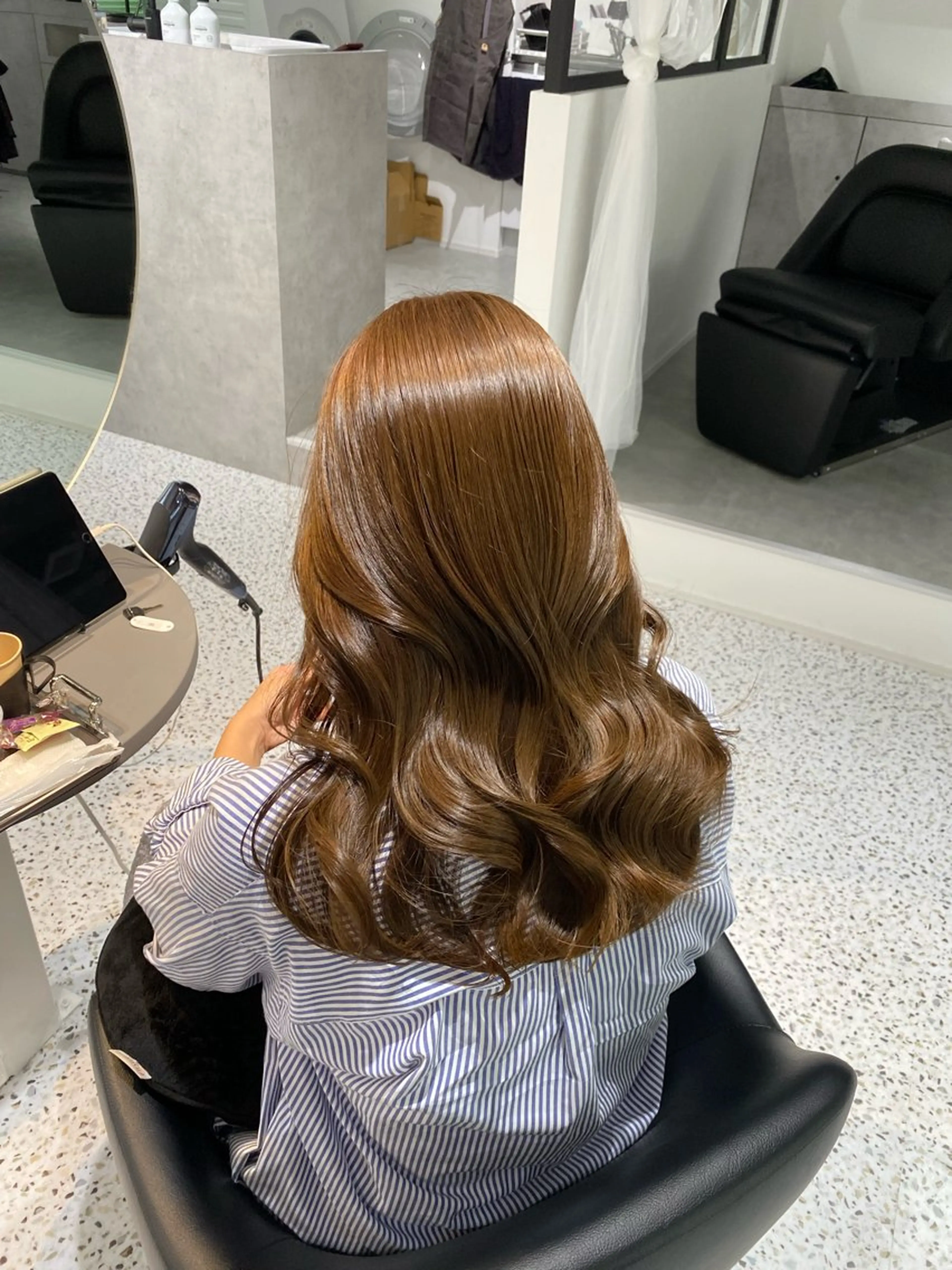 ミディアム カラー パーマ ヘアアレンジ メンズ キッズ ベージュカラー オリーブベージュ カット ヘアカラー 💖横浜ブリーチなし 💖MIHOのヘアスタイル