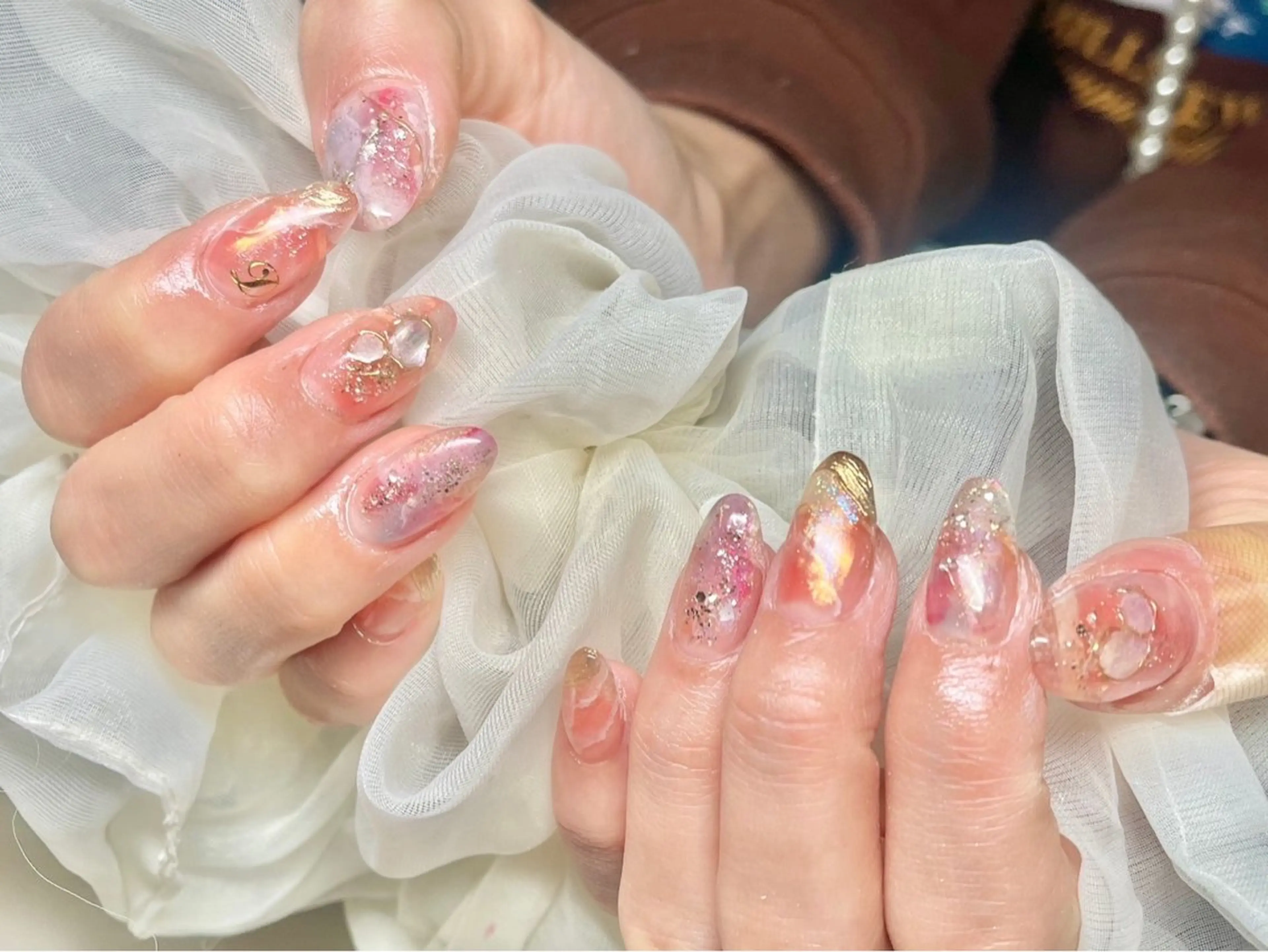 ネイル 長さ出し フレンチネイル ジェルネイル グラデーション ハート ハンドネイル Nail&eye Belire 新宿のネイルデザイン