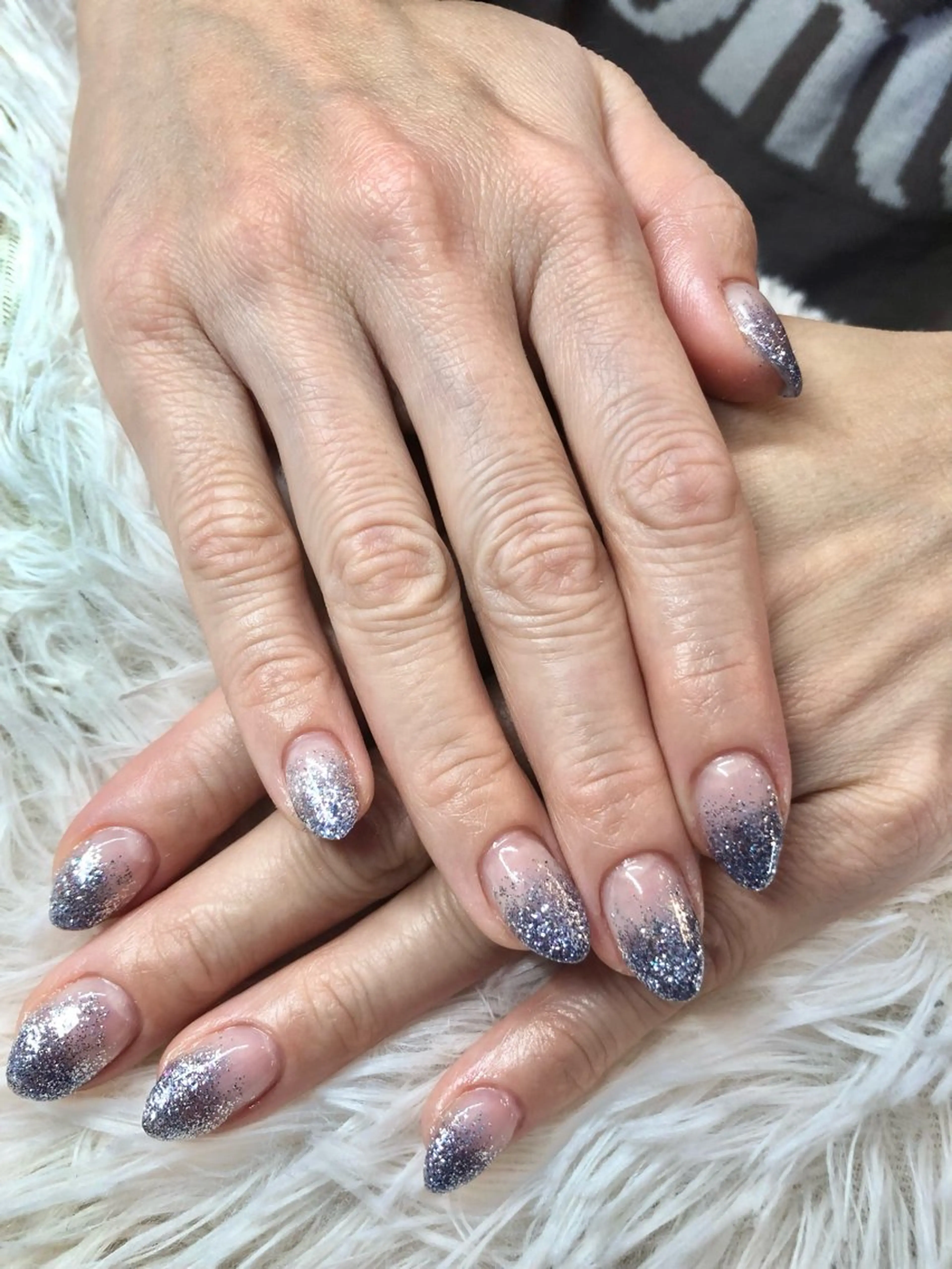 ネイル ブルー ラメ(グリッター) ラメグラデーション Le vail yamamoto .のネイルデザイン