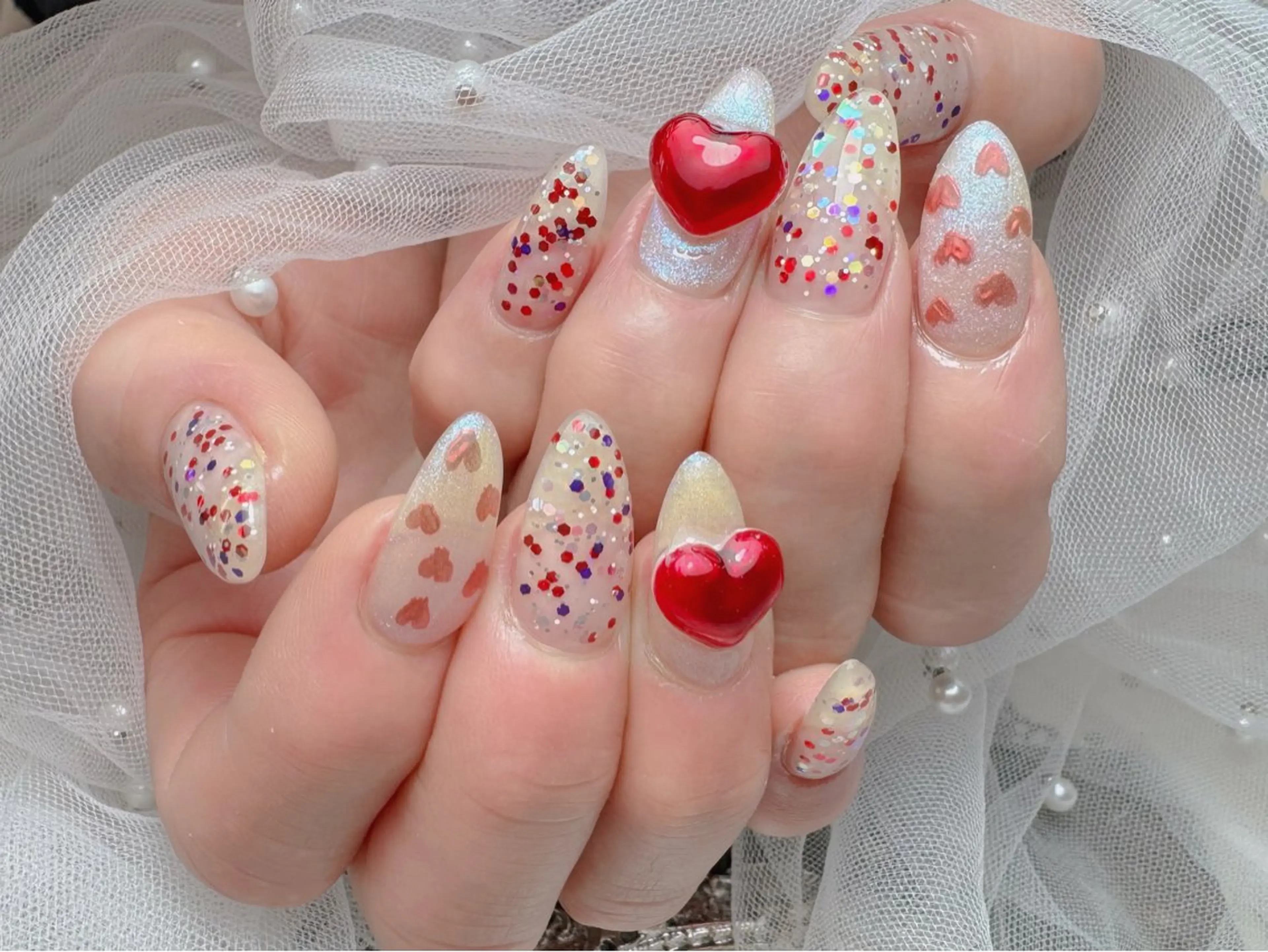 ネイル ハンドネイル マジック ミラーのネイルデザイン