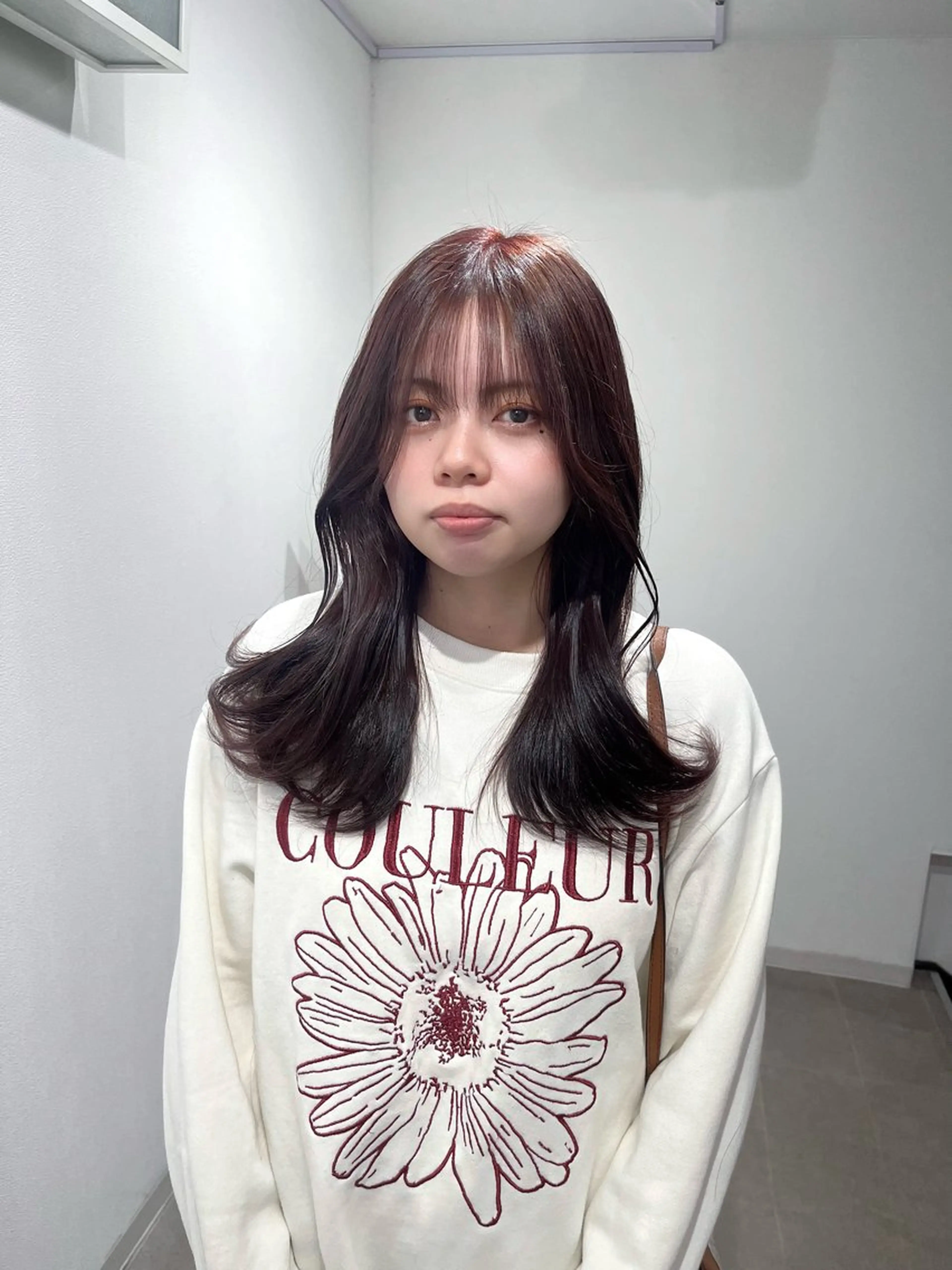 セミロング カラー ブリーチ ブラウンカラー ブリーチなしカラー ピンクカラー ピンクブラウン ヘアカラー トリートメント 韓国ヘア🇰🇷 RYOTAのヘアスタイル