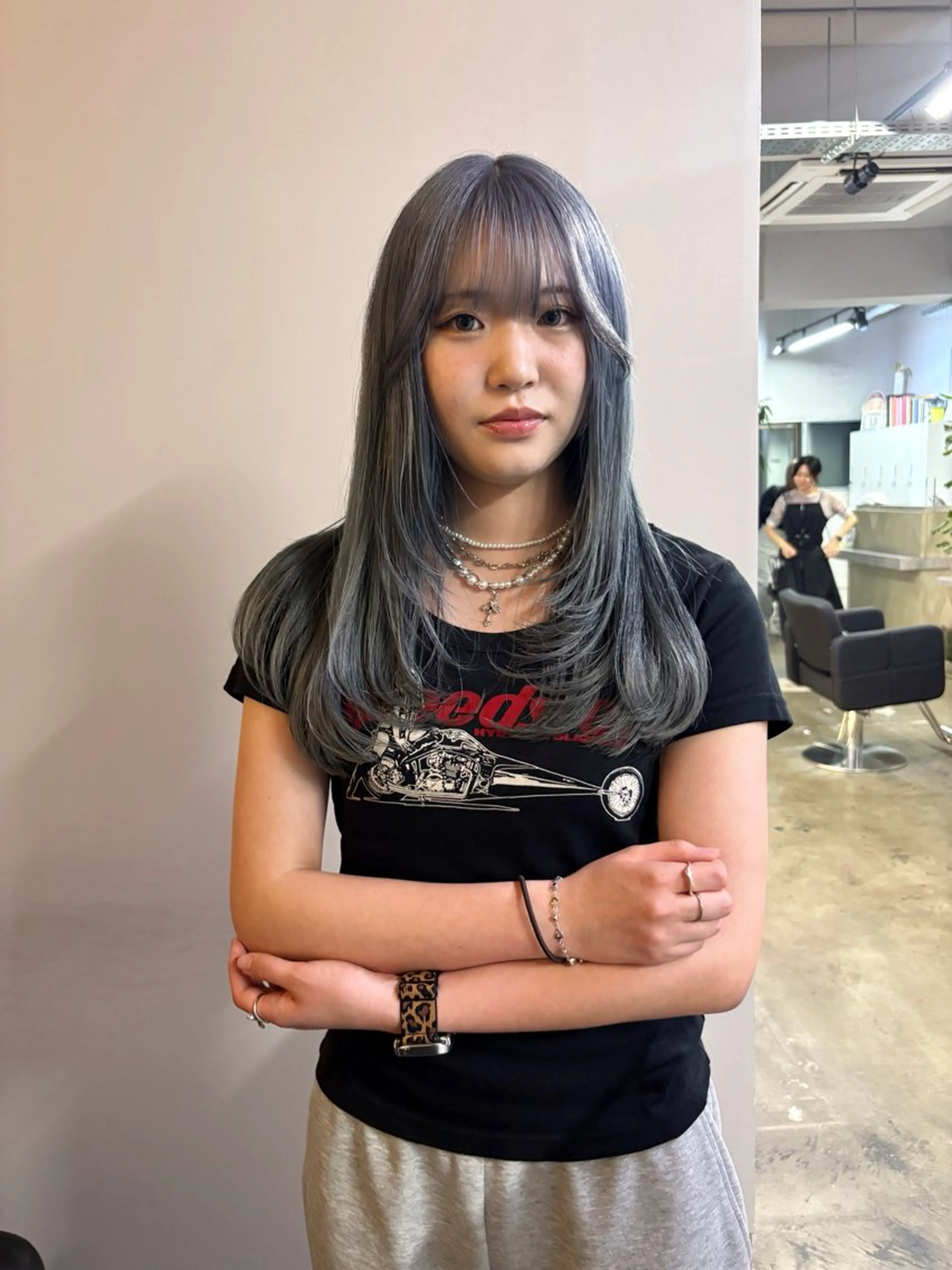 【超お得50%off✨】ダブルカラー➕ロングレイヤーカットモデル🌳🐇ハイトーンレイヤーお任せください♡の写真