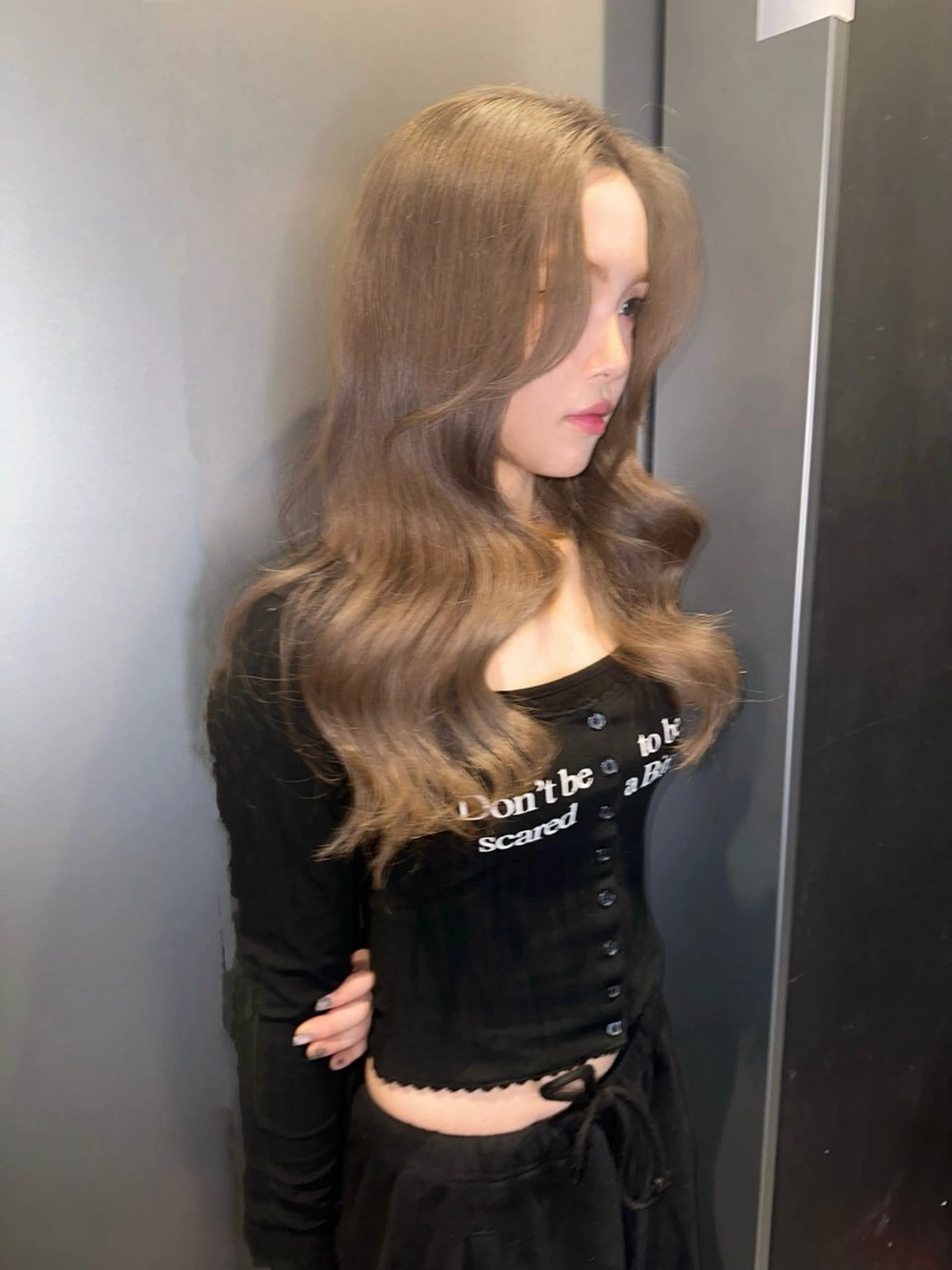 ロング カラー ブリーチ 透明感カラー ダブルカラー ブリーチなしカラー 韓国風ヘア ワンホン🎀韓国ヘア 💞渋谷/GAKUのヘアスタイル