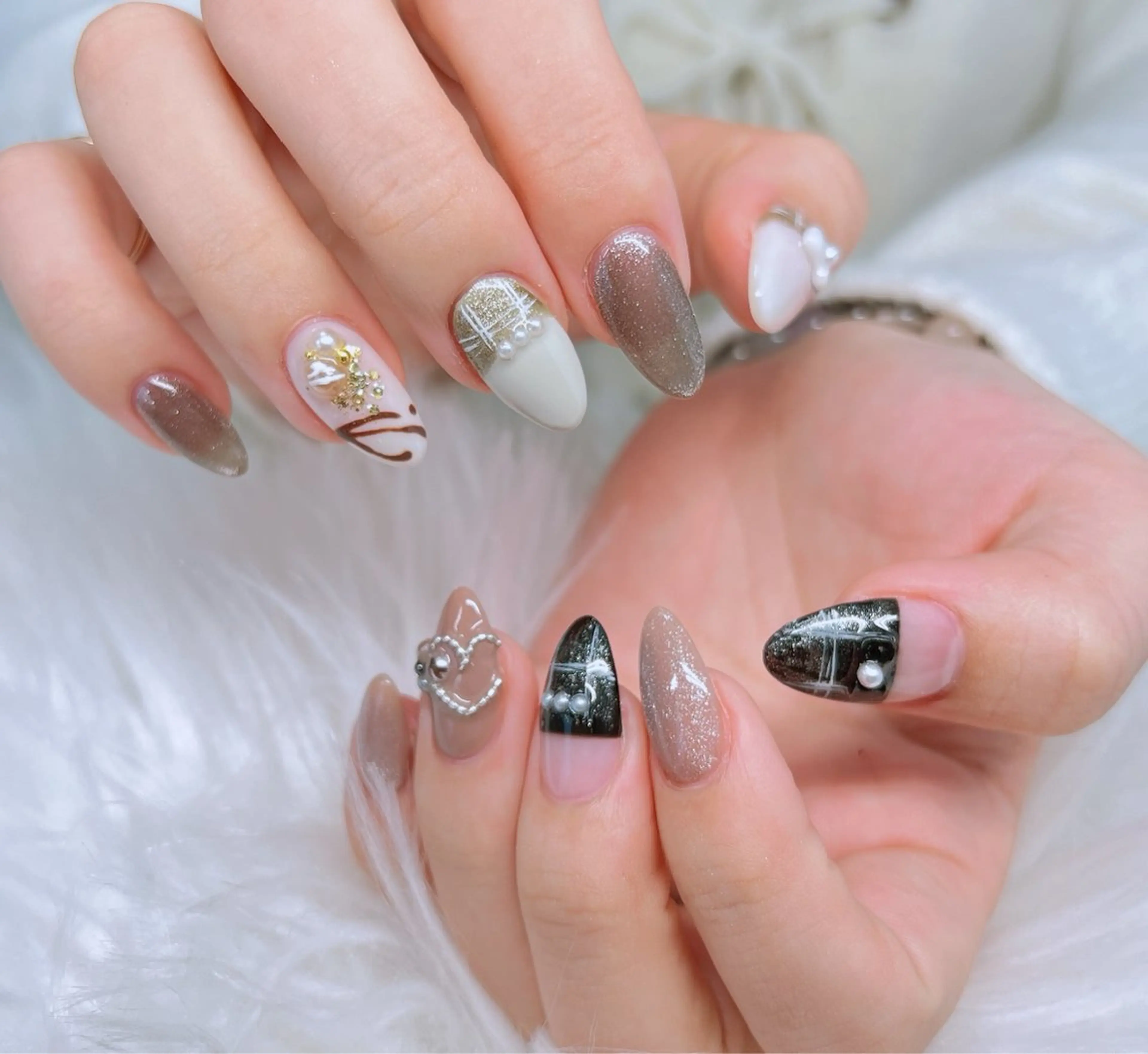 ネイル 持ち込み バレンタイン ハンドネイル Lee _nailのネイルデザイン