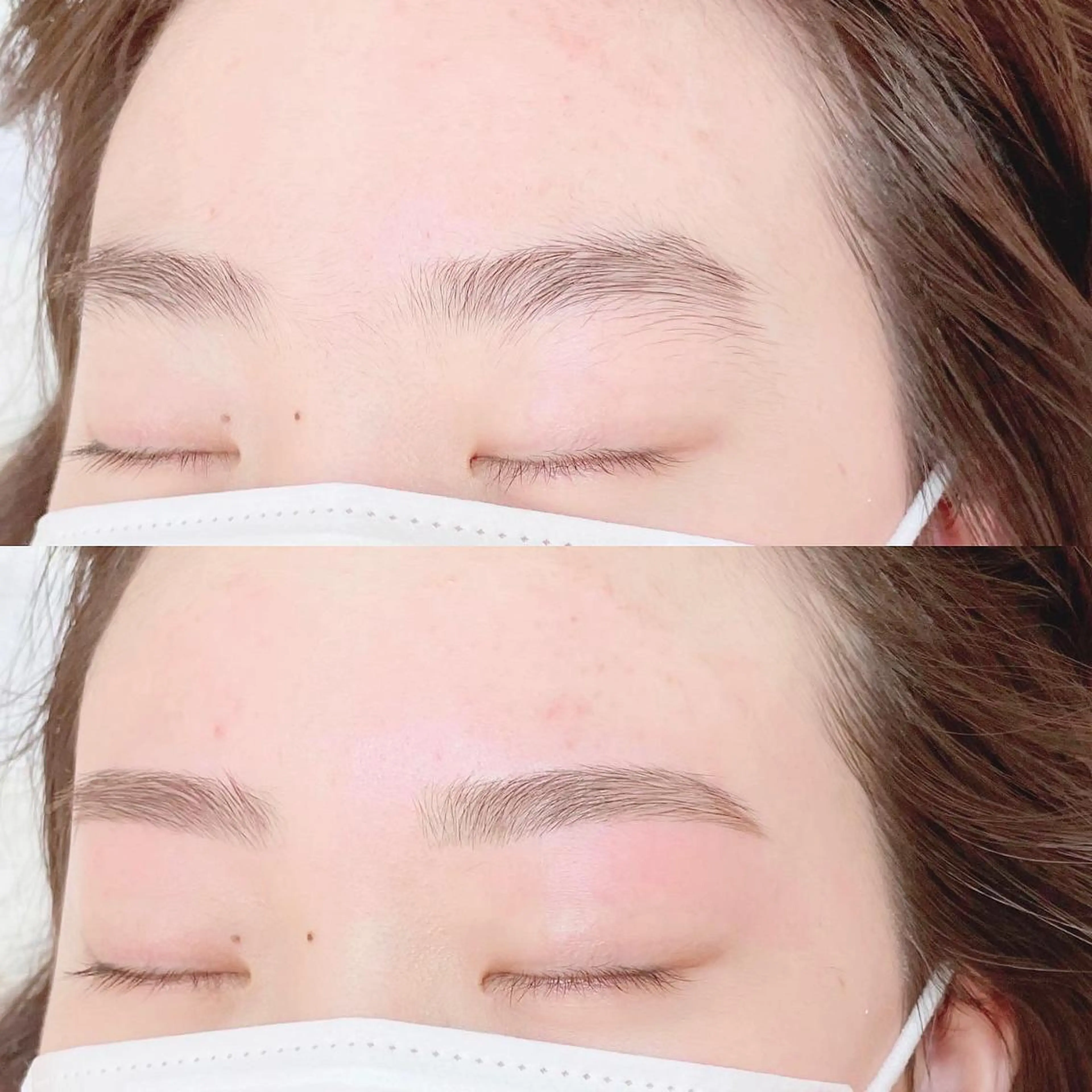 眉スタイリングモデルの写真