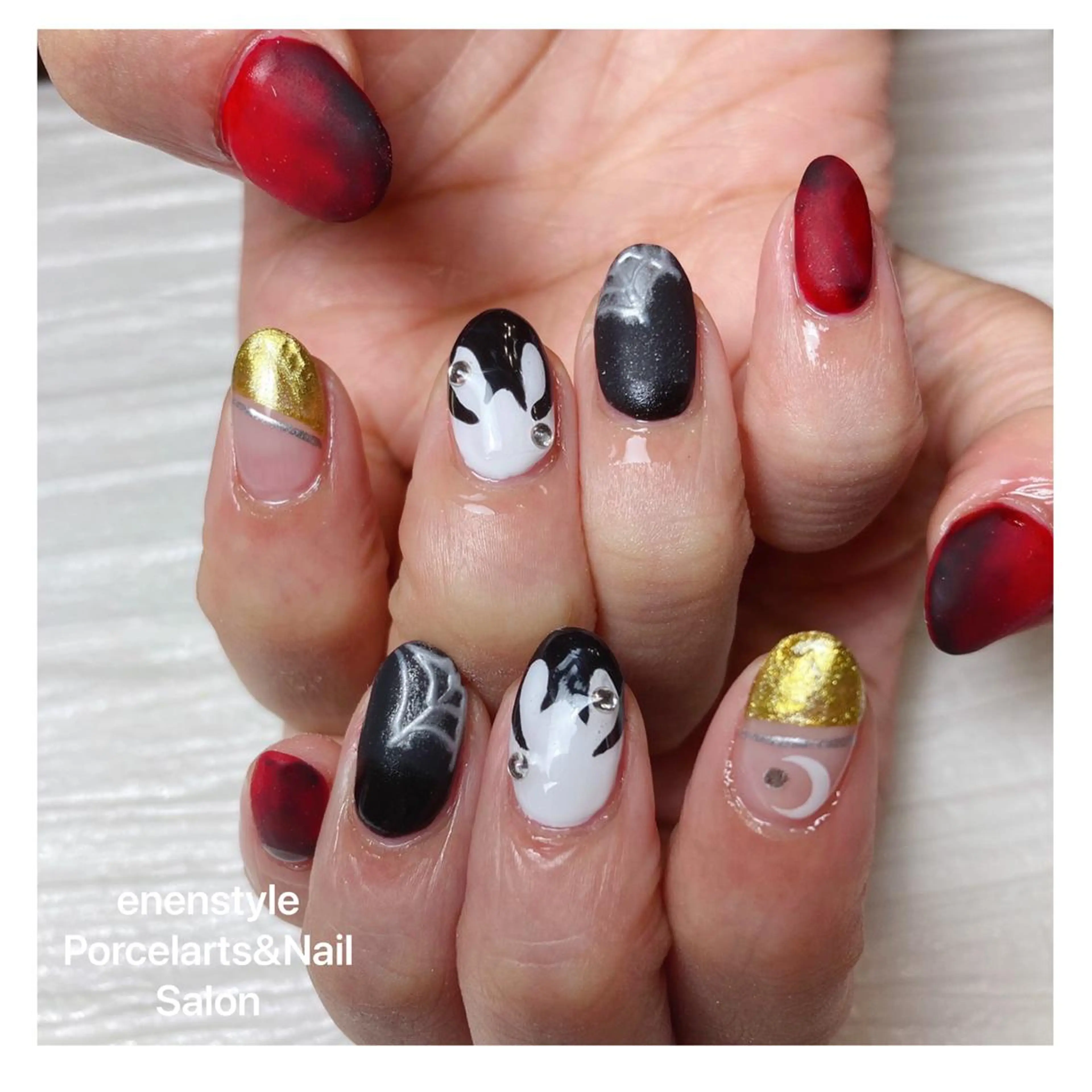 ミディアム ネイル ハンドネイル 👑enen style👑のネイルデザイン
