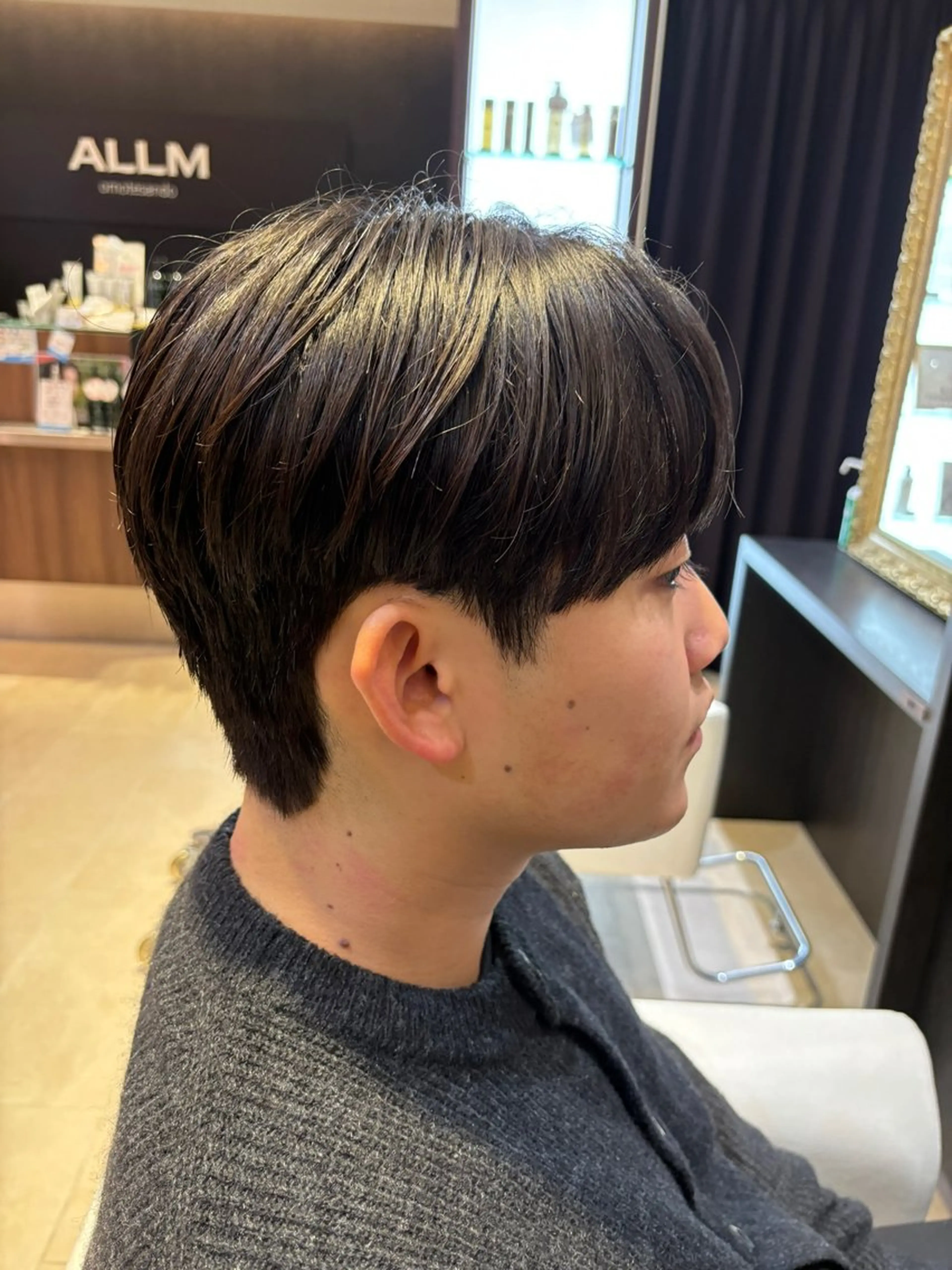 ショート パーマ メンズ カット カルマパーマ韓国ヘア shiryuのヘアスタイル