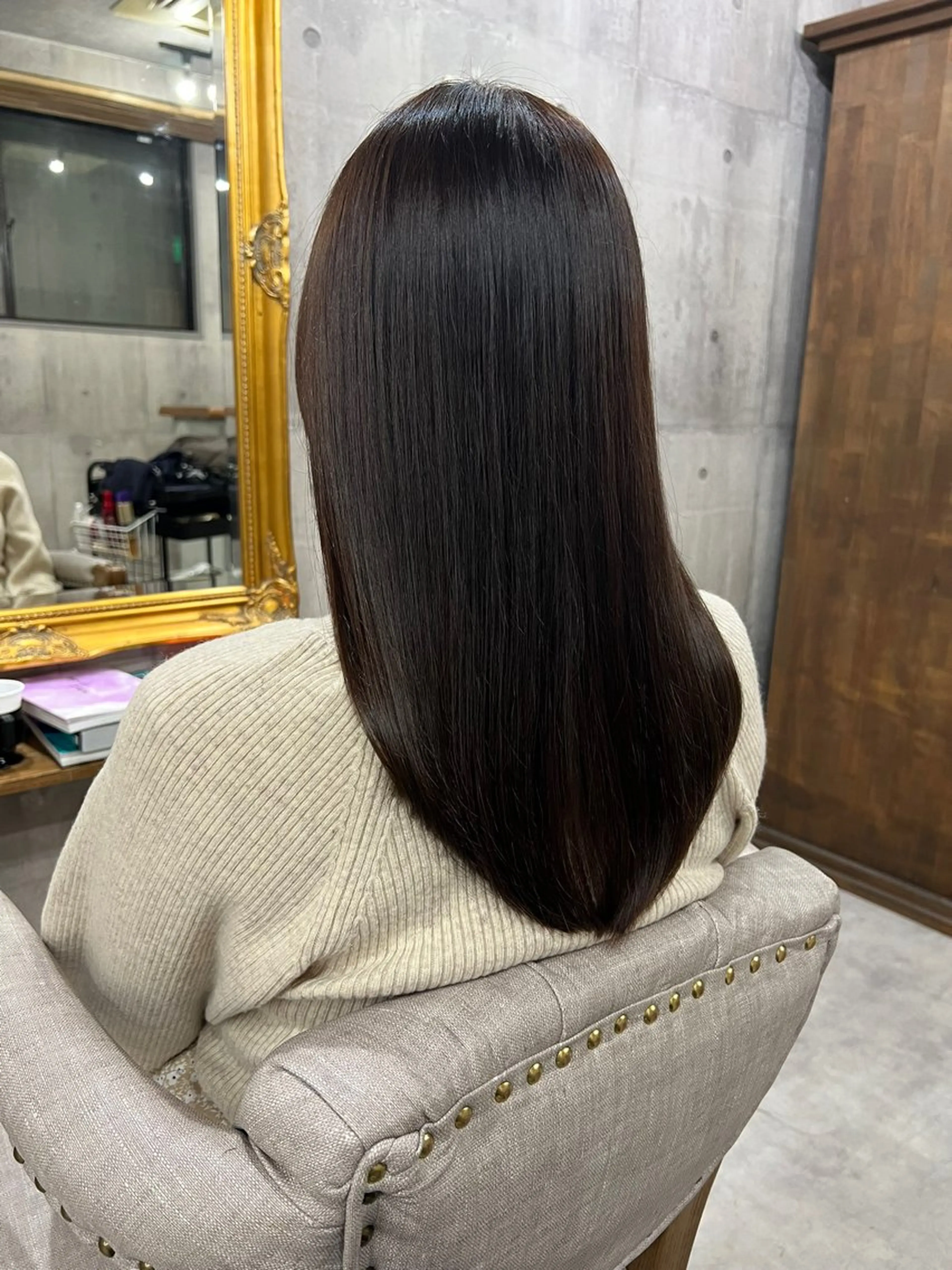 セミロング カラー ヘアカラー トリートメント レイヤー/髪質改善 /山永圭介のヘアスタイル