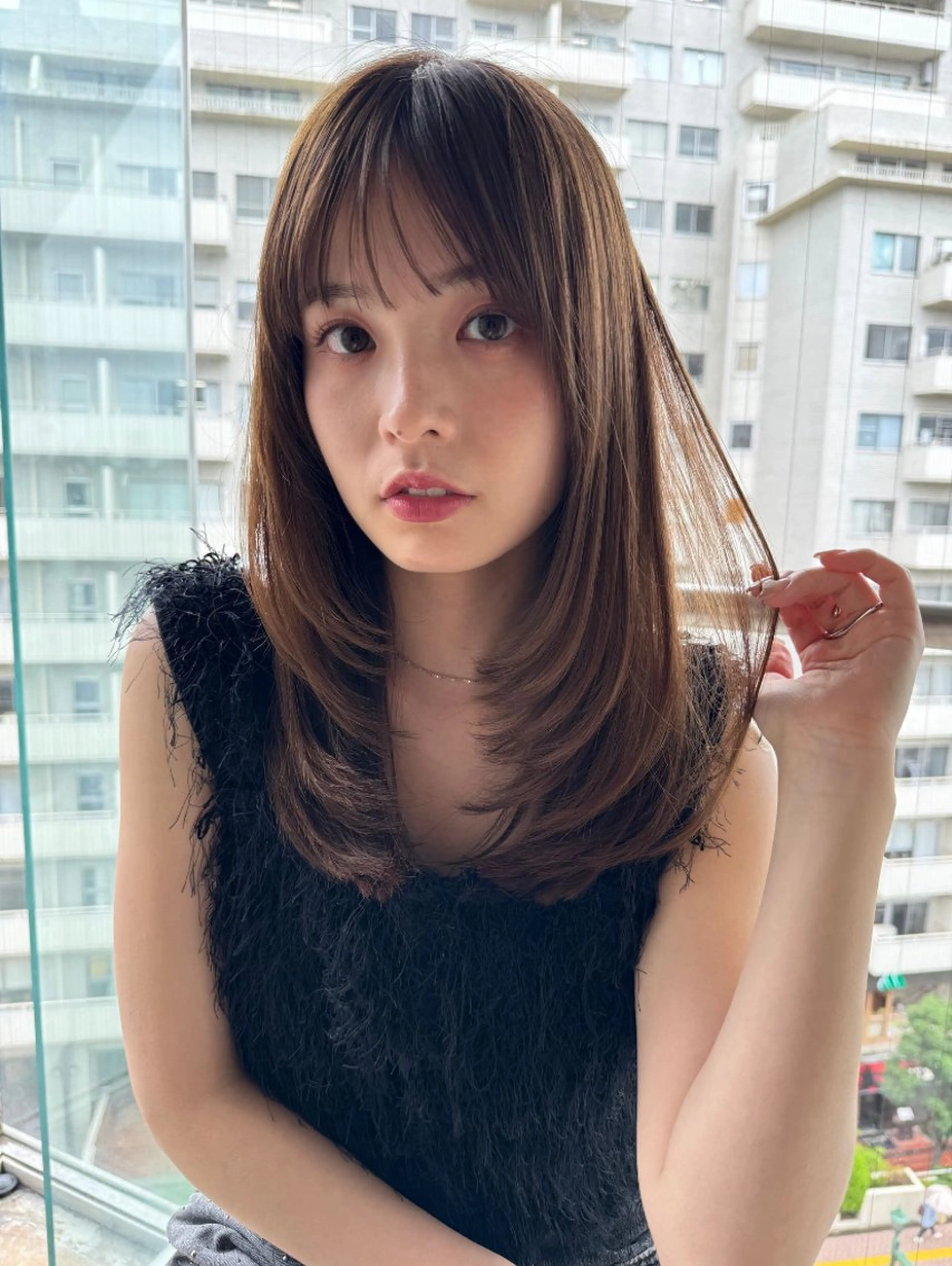 ロング カット トリートメント レディースカット🎀 NANAHAのヘアスタイル